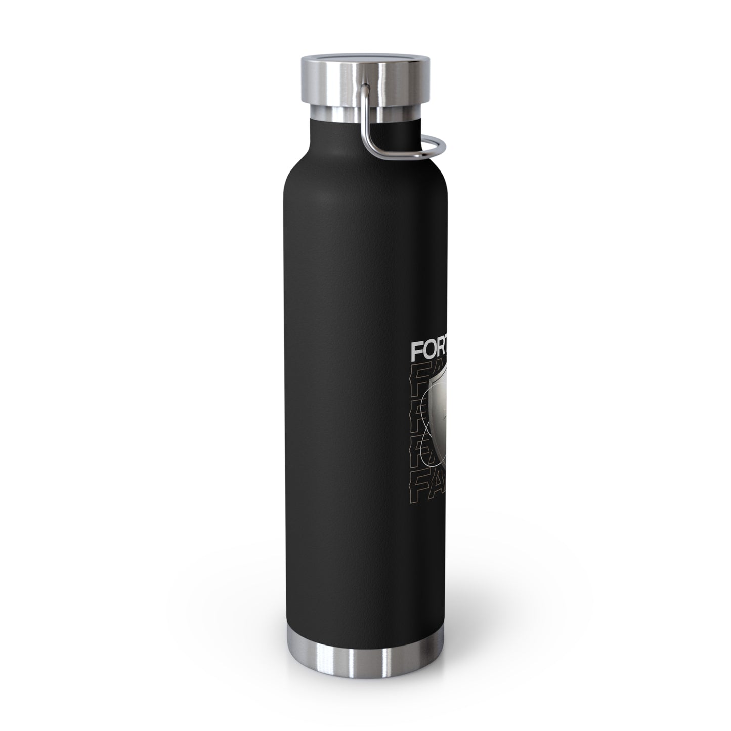 "Fortified In Faith " Unisex Inspirational Copper Vacuum Insulated Bottle - 22oz - The Shield of Light