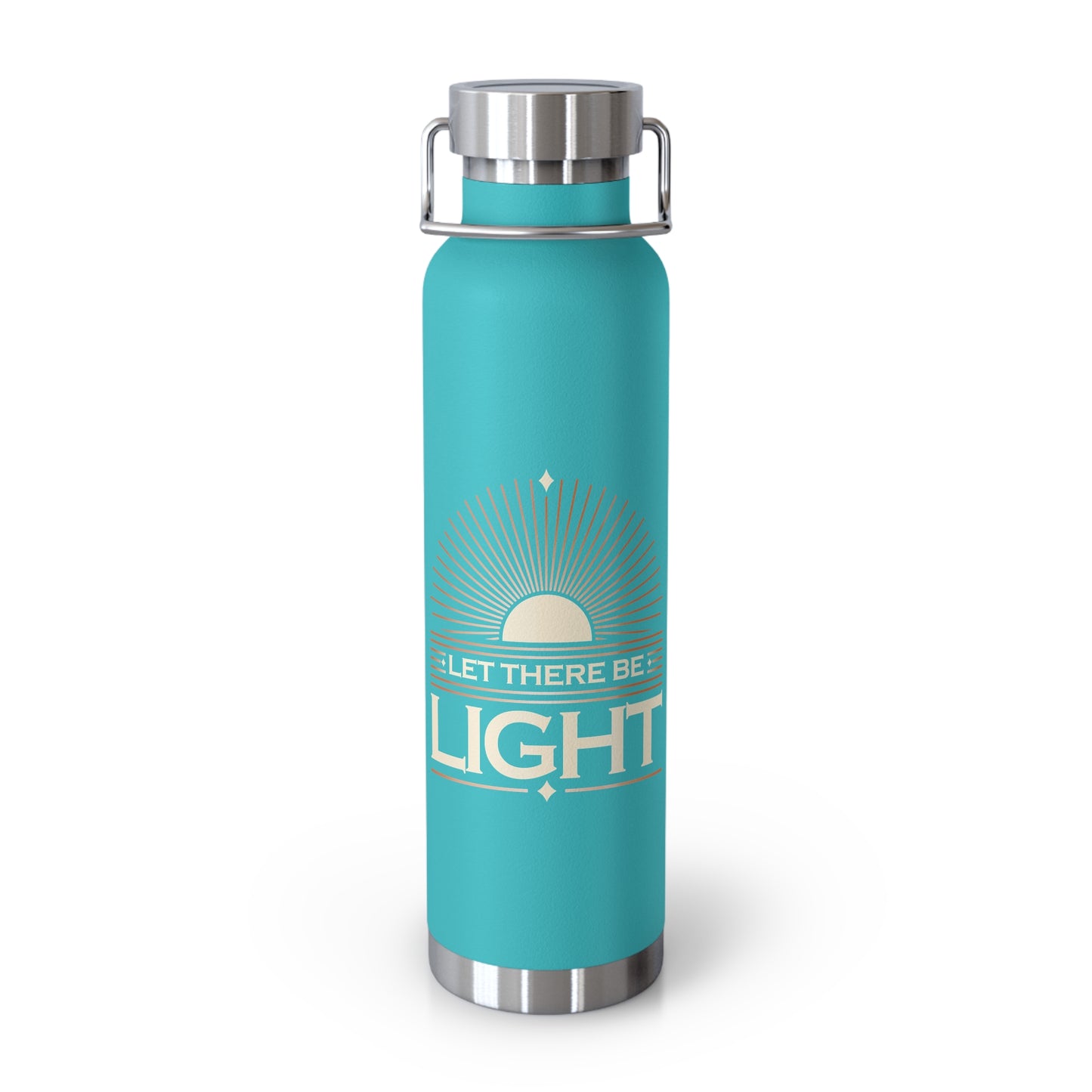 "Let There Be Light" Unisex Inspirational Copper Vacuum Insulated Bottle - 22oz - The Shield of Light