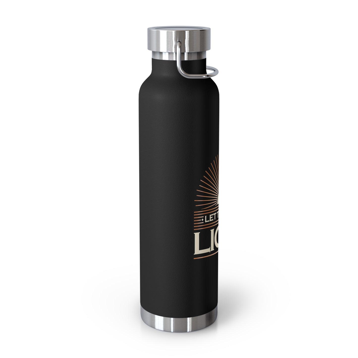 "Let There Be Light" Unisex Inspirational Copper Vacuum Insulated Bottle - 22oz - The Shield of Light