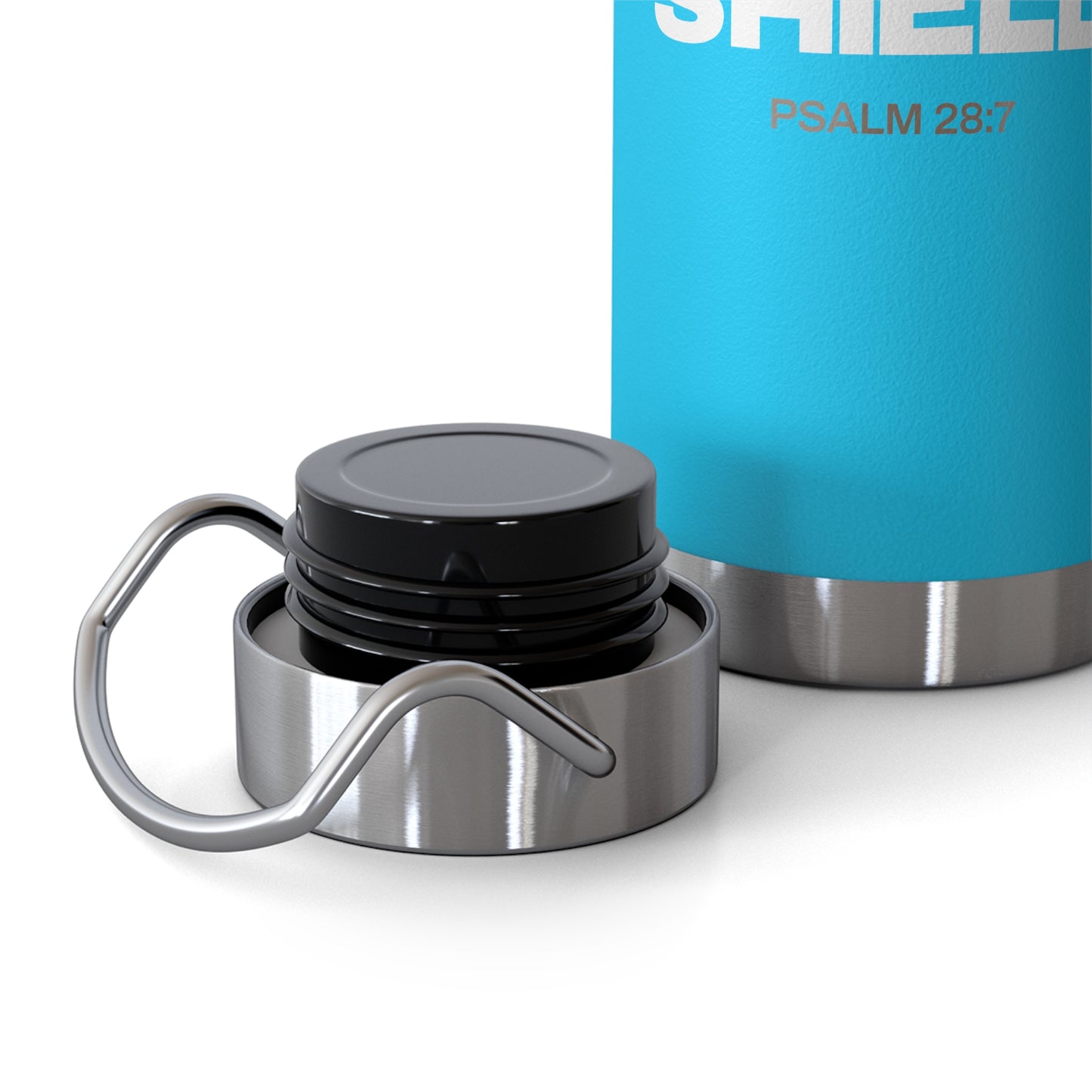 "The Lord Is My Strength and My Shield Psalm 28:7" Unisex Inspirational Copper Vacuum Insulated Bottle - 22oz - The Shield of Light