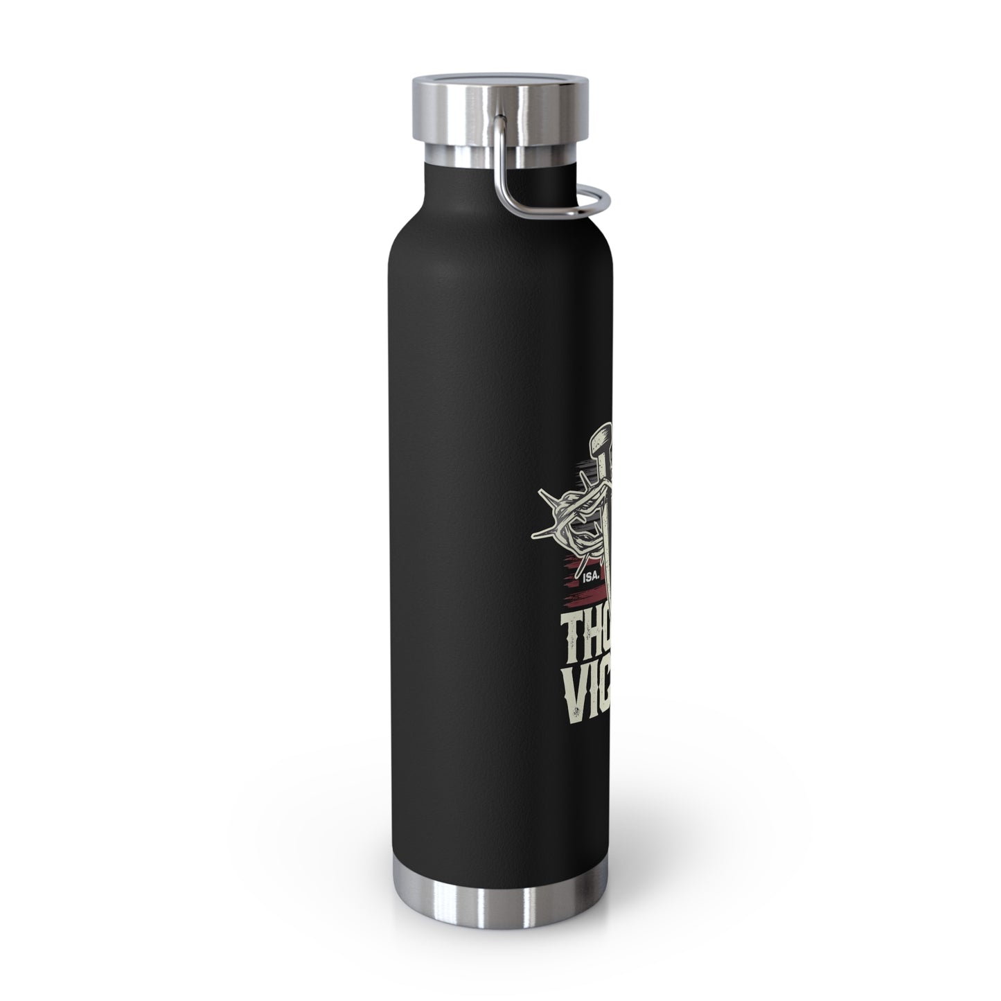 "Thorns & Victory" Unisex Inspirational Copper Vacuum Insulated Bottle - 22oz - The Shield of Light