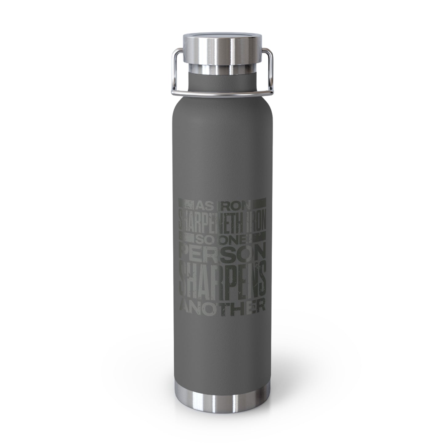 "Forged In Strength" Unisex Inspirational Copper Vacuum Insulated Bottle - 22oz - The Shield of Light