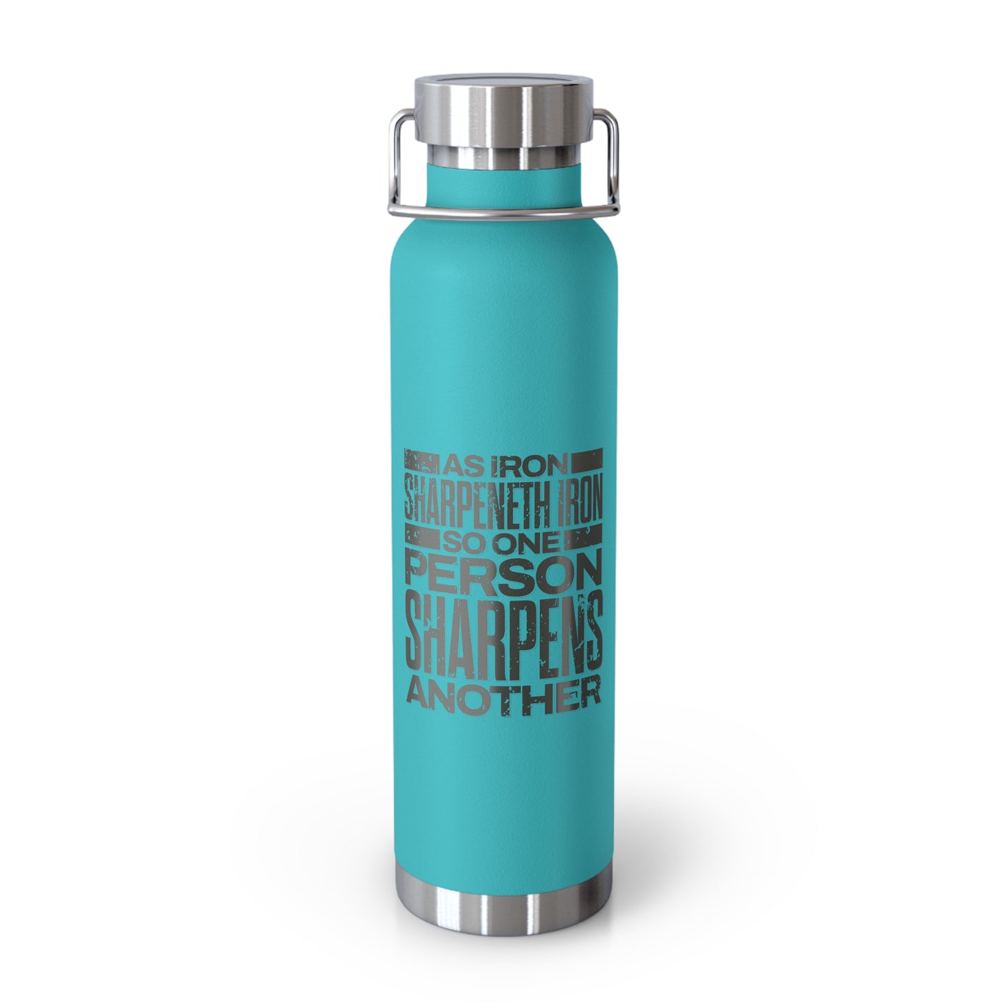 "Forged In Strength" Unisex Inspirational Copper Vacuum Insulated Bottle - 22oz - The Shield of Light