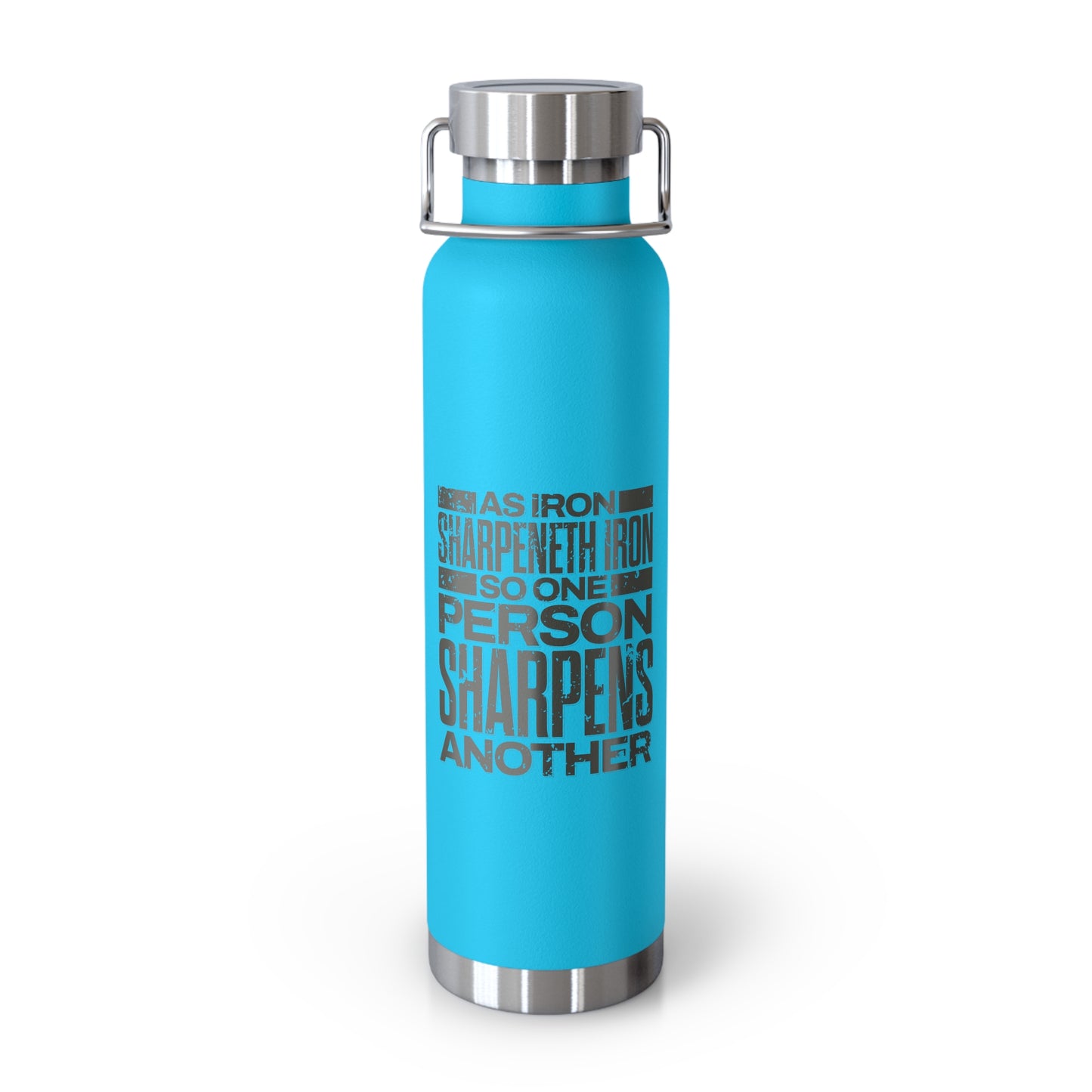 "Forged In Strength" Unisex Inspirational Copper Vacuum Insulated Bottle - 22oz - The Shield of Light