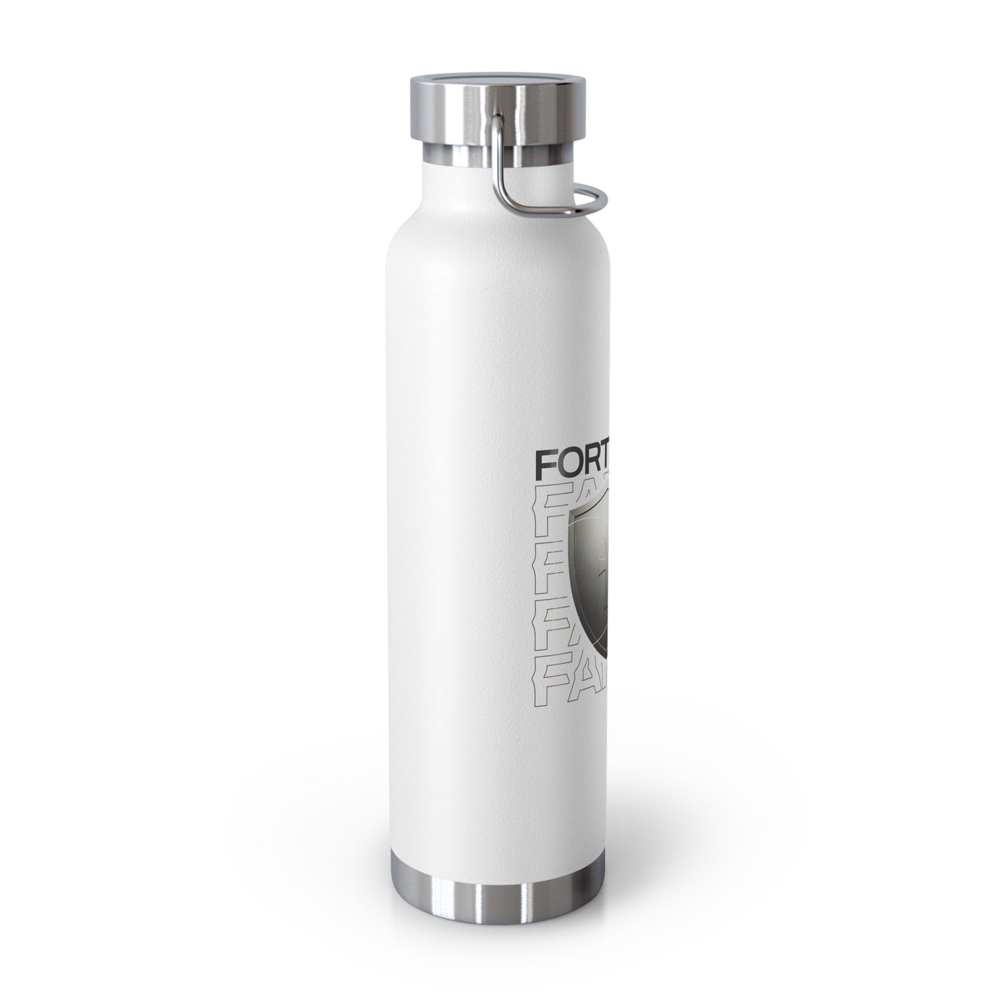 "Fortified In Faith " Unisex Inspirational Copper Vacuum Insulated Bottle - 22oz - The Shield of Light