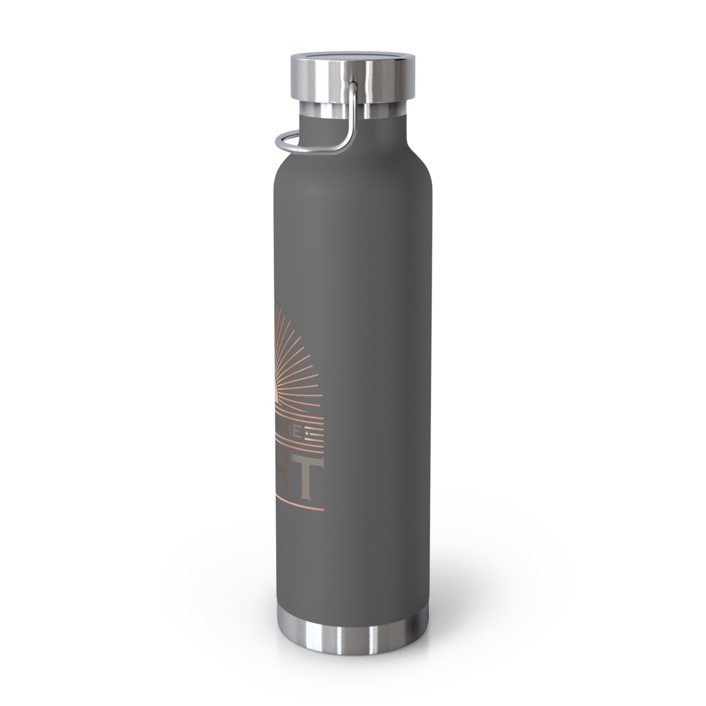 "Let There Be Light" Unisex Inspirational Copper Vacuum Insulated Bottle - 22oz - The Shield of Light