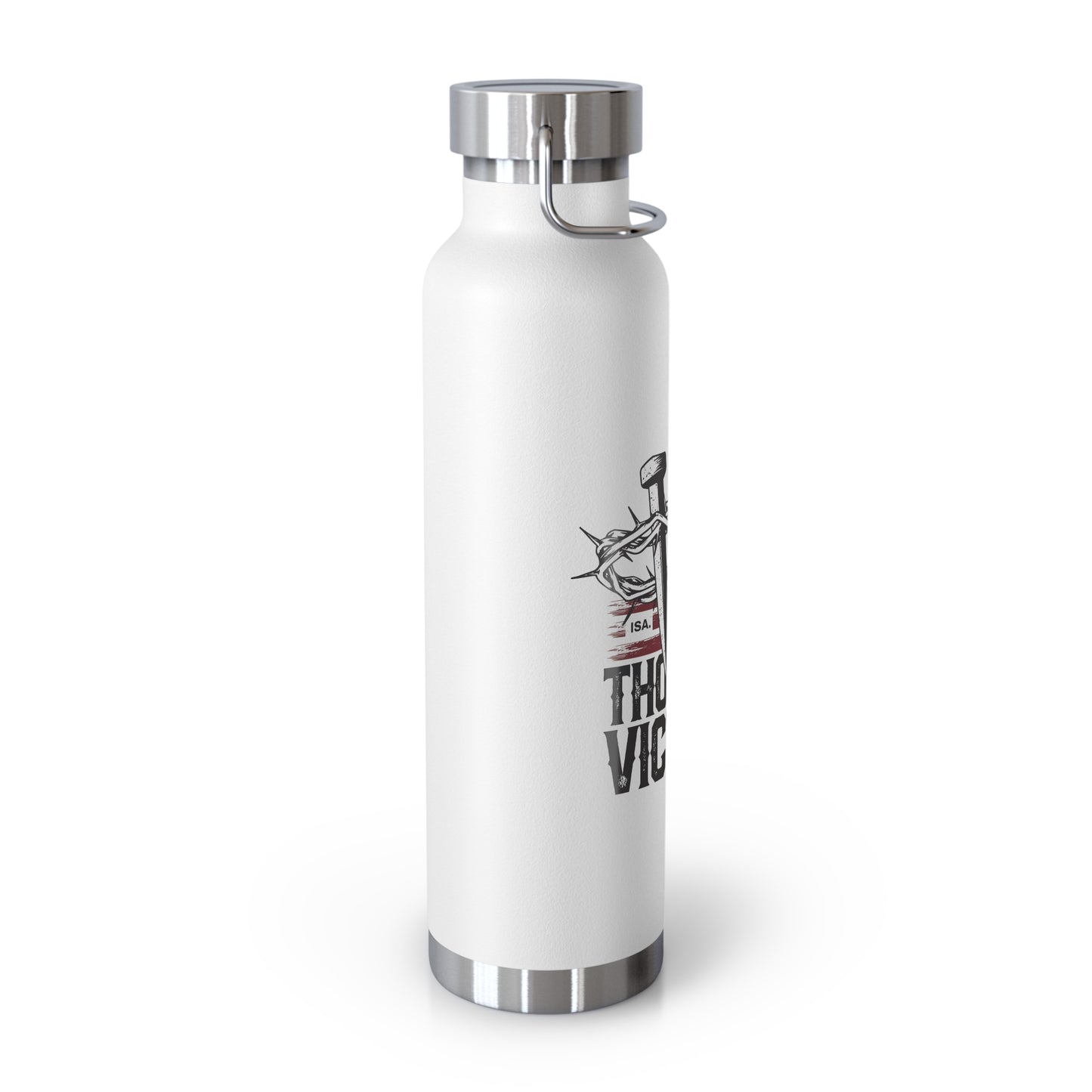 "Thorns & Victory" Unisex Inspirational Copper Vacuum Insulated Bottle - 22oz - The Shield of Light