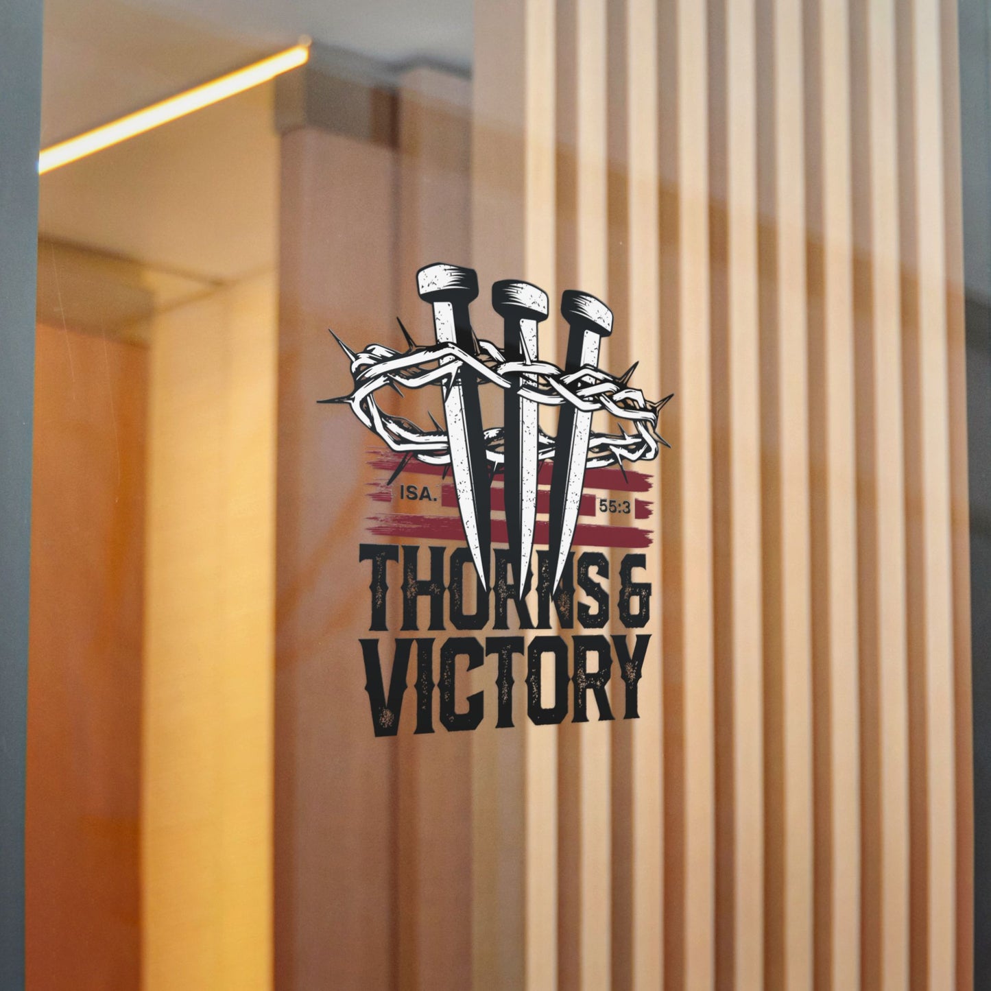 "Thorns & Victory" Unisex Inspirational Die-Cut Stickers - The Shield of Light