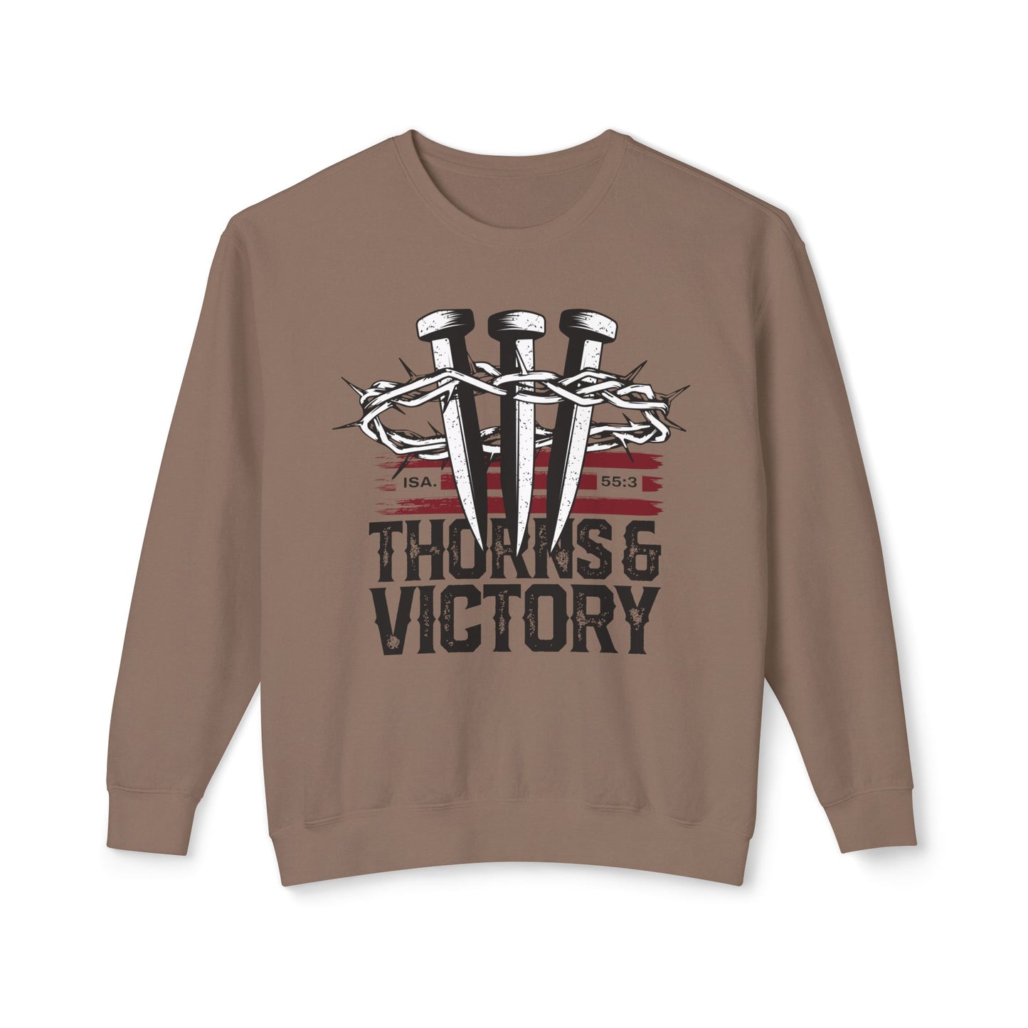 "Thorns & Victory" Unisex Lightweight Crewneck Sweatshirt - The Shield of Light