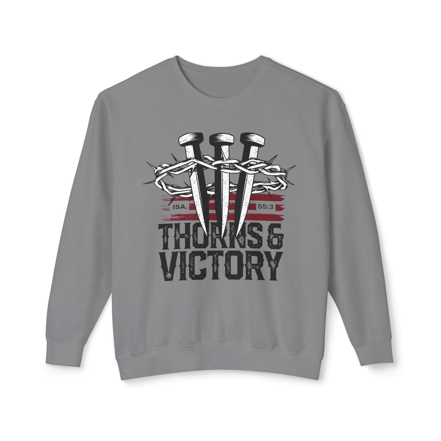"Thorns & Victory" Unisex Lightweight Crewneck Sweatshirt - The Shield of Light
