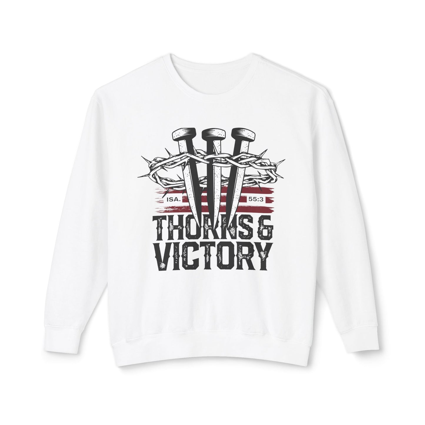 "Thorns & Victory" Unisex Lightweight Crewneck Sweatshirt - The Shield of Light