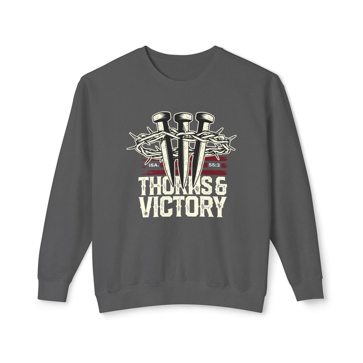 "Thorns & Victory" Unisex Lightweight Crewneck Sweatshirt - The Shield of Light