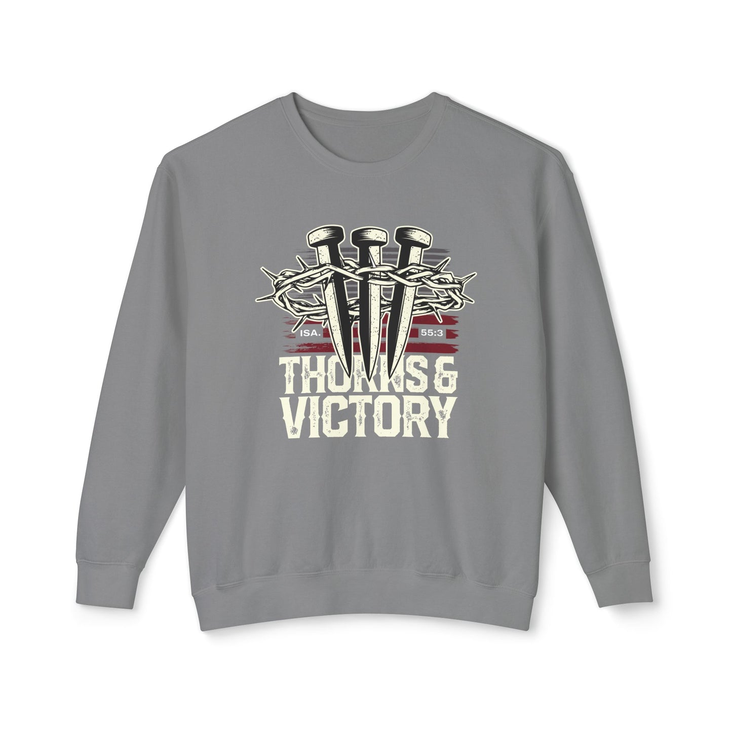 "Thorns & Victory" Unisex Lightweight Crewneck Sweatshirt - The Shield of Light