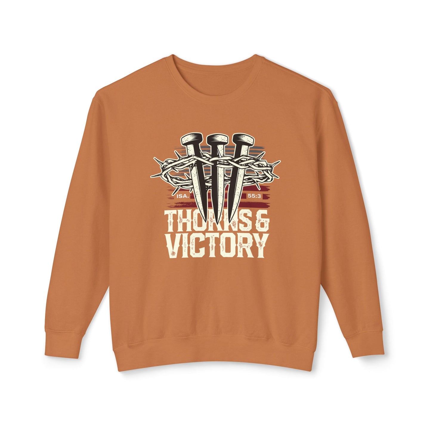 "Thorns & Victory" Unisex Lightweight Crewneck Sweatshirt - The Shield of Light