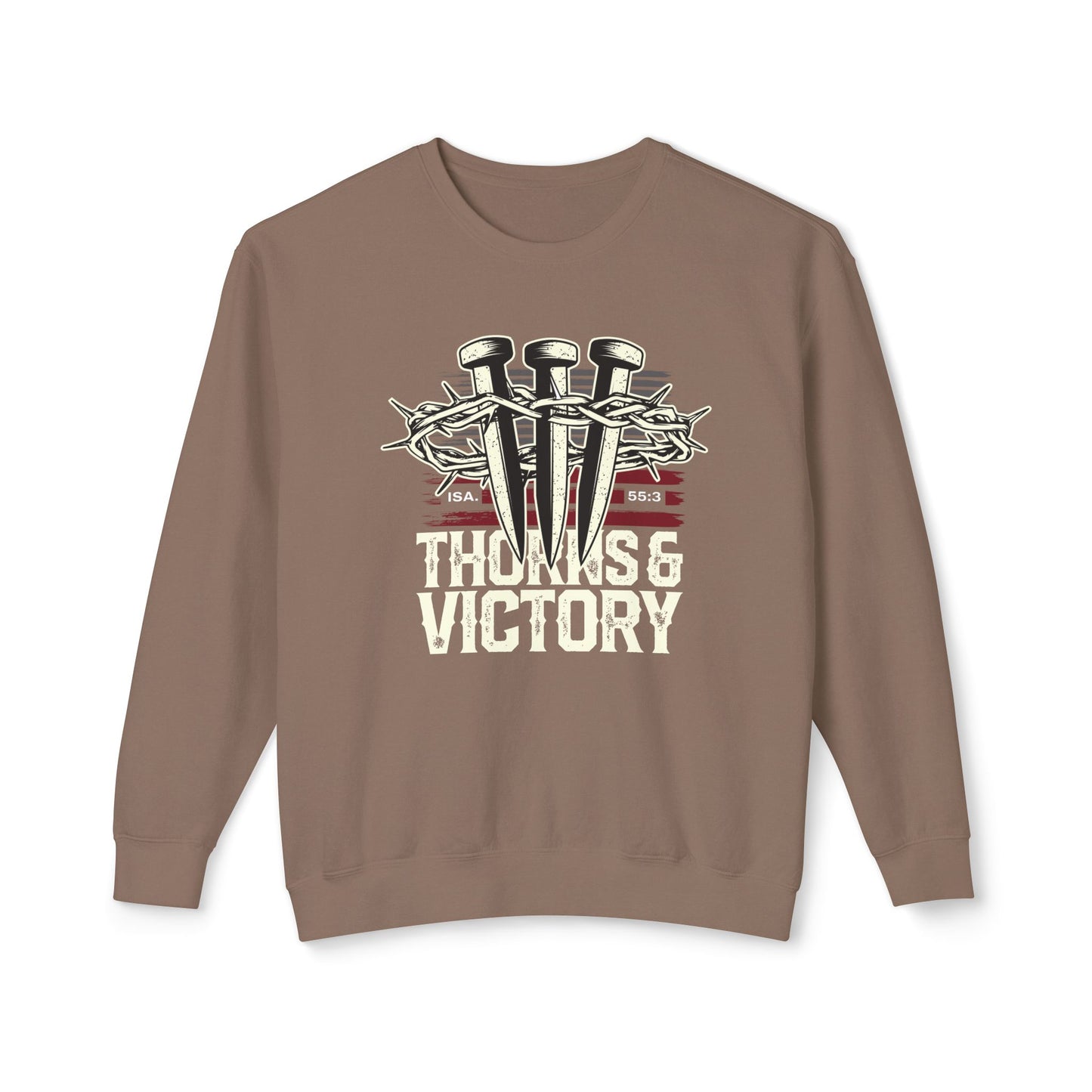 "Thorns & Victory" Unisex Lightweight Crewneck Sweatshirt - The Shield of Light
