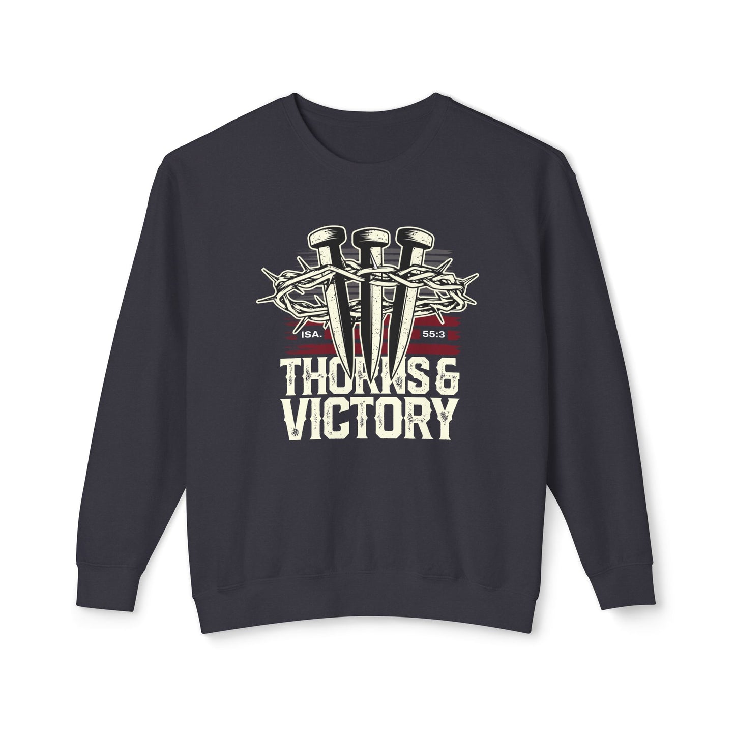 "Thorns & Victory" Unisex Lightweight Crewneck Sweatshirt - The Shield of Light