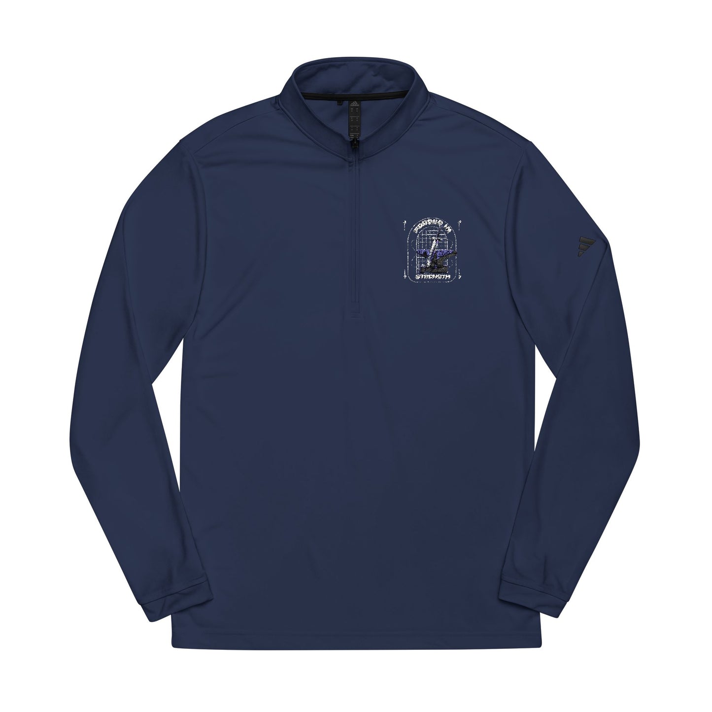 "Forged In Strength" adidas® Quarter-Zip Pullover - The Shield of Light