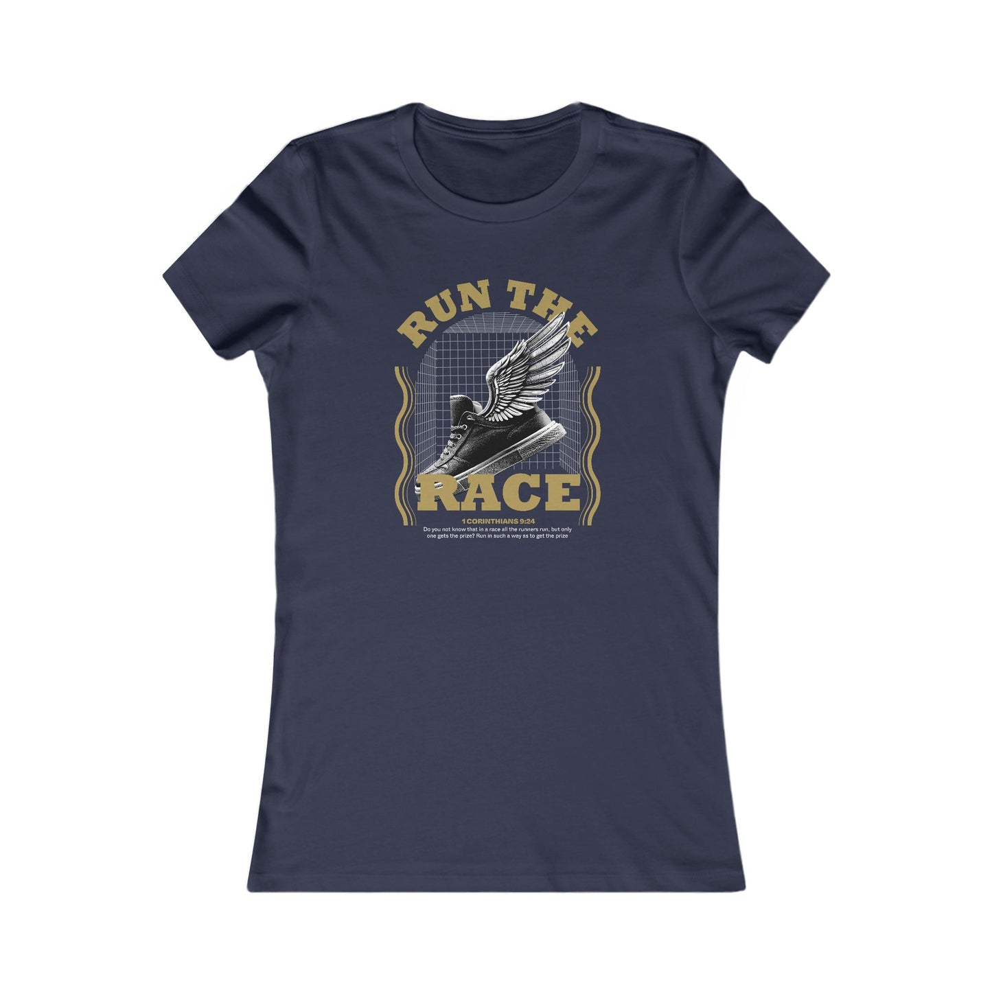 "Run The Race " Unisex Favorite Tee - The Shield of Light