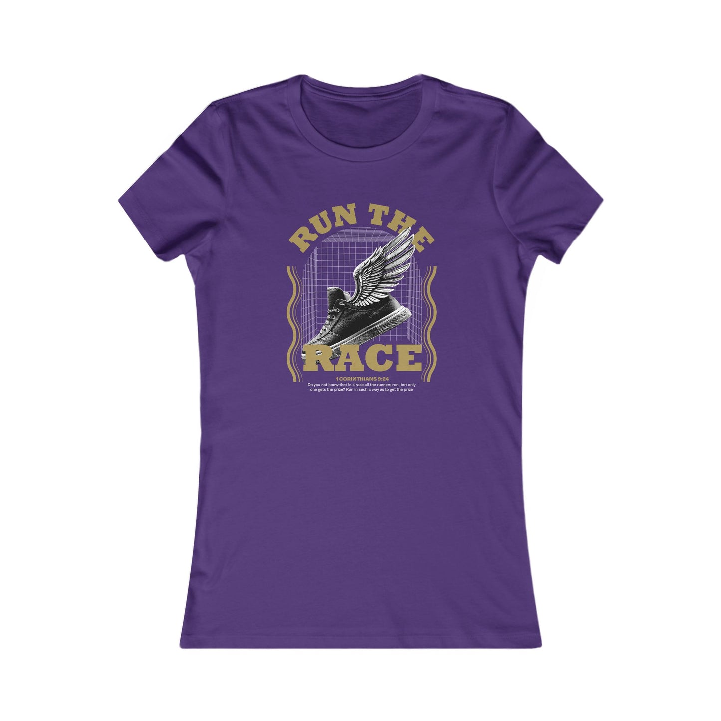 "Run The Race " Unisex Favorite Tee - The Shield of Light