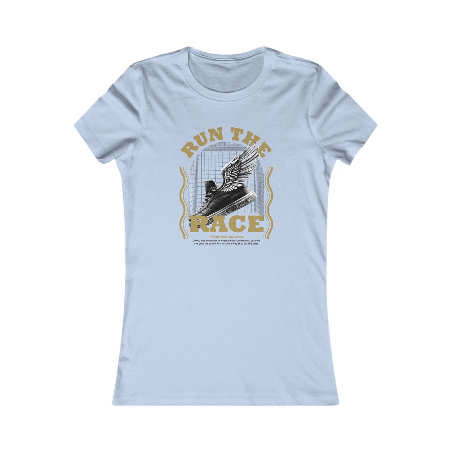 "Run The Race " Unisex Favorite Tee - The Shield of Light