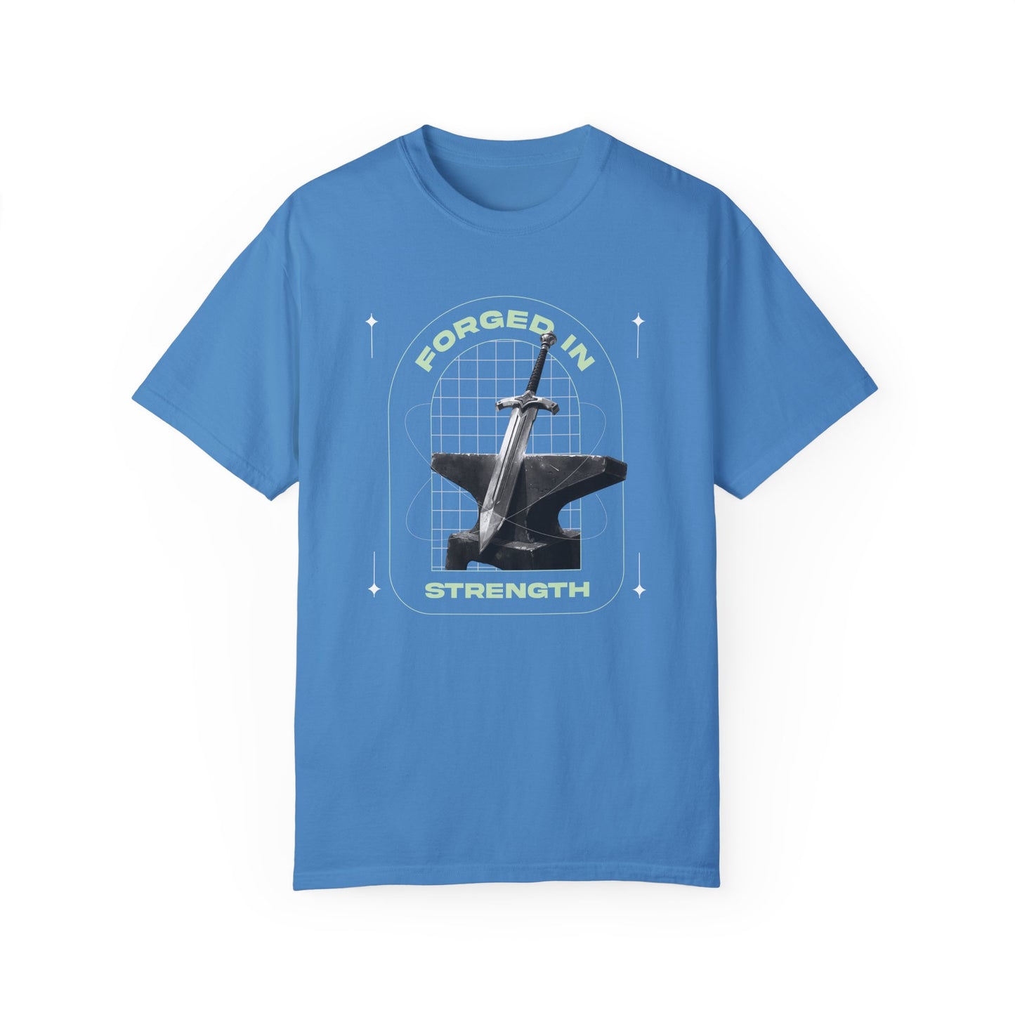 "Forged In Strength" Unisex Garment-Dyed T-Shirt - The Shield of Light