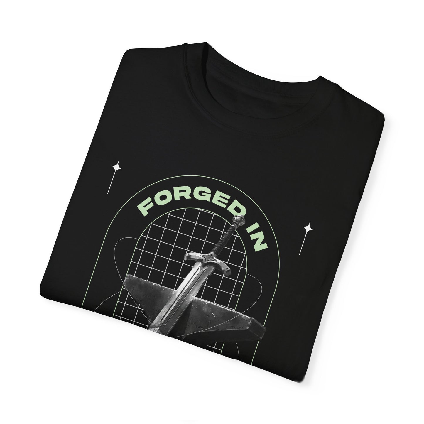 "Forged In Strength" Unisex Garment-Dyed T-Shirt - The Shield of Light