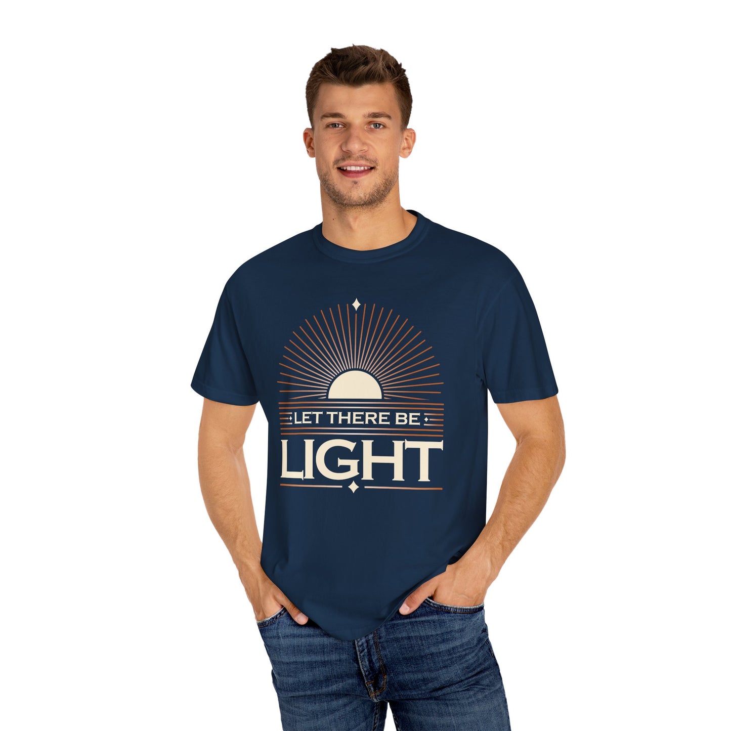 Let There Be Light Unisex Garment-Dyed T-Shirt - The Shield of Light