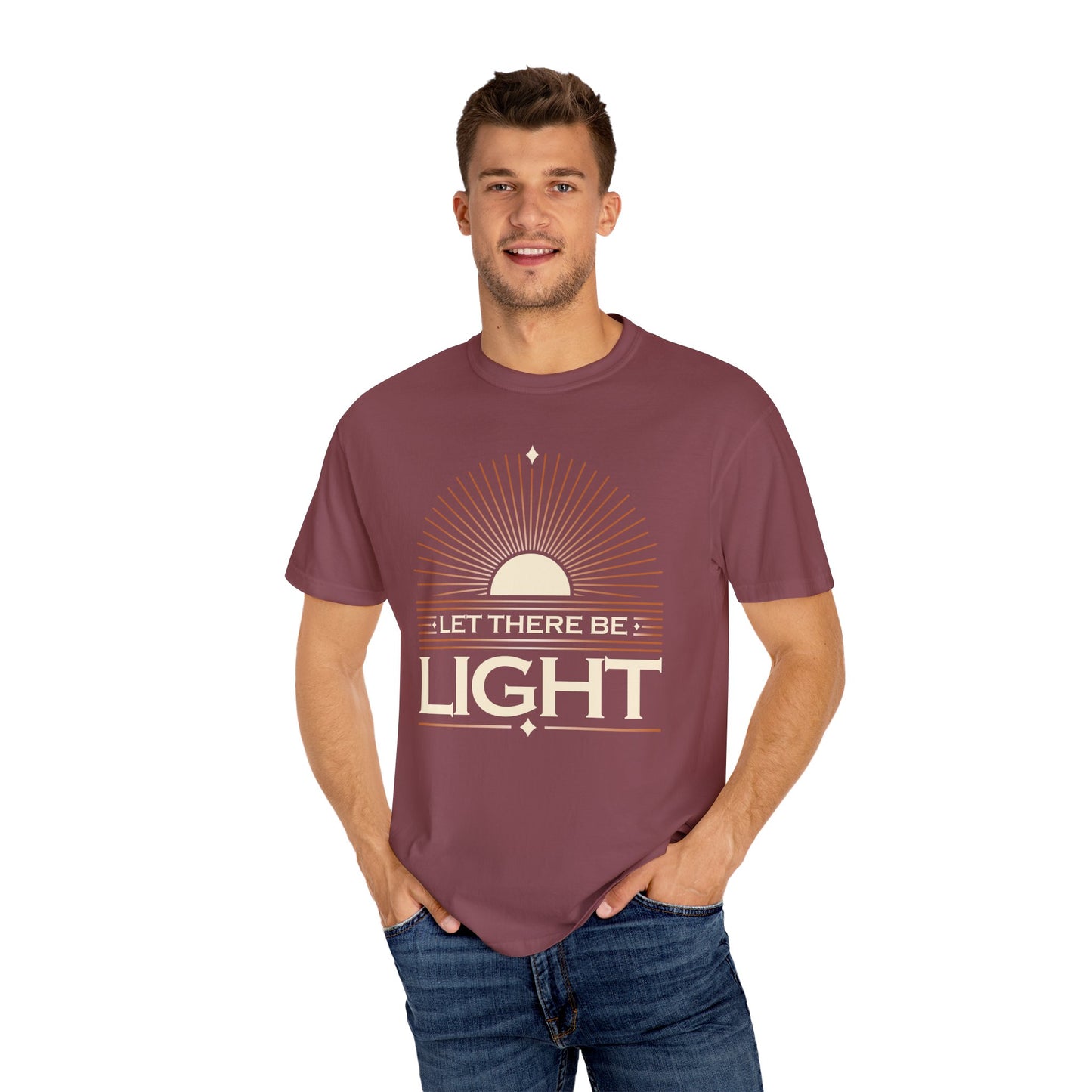 Let There Be Light Unisex Garment-Dyed T-Shirt - The Shield of Light