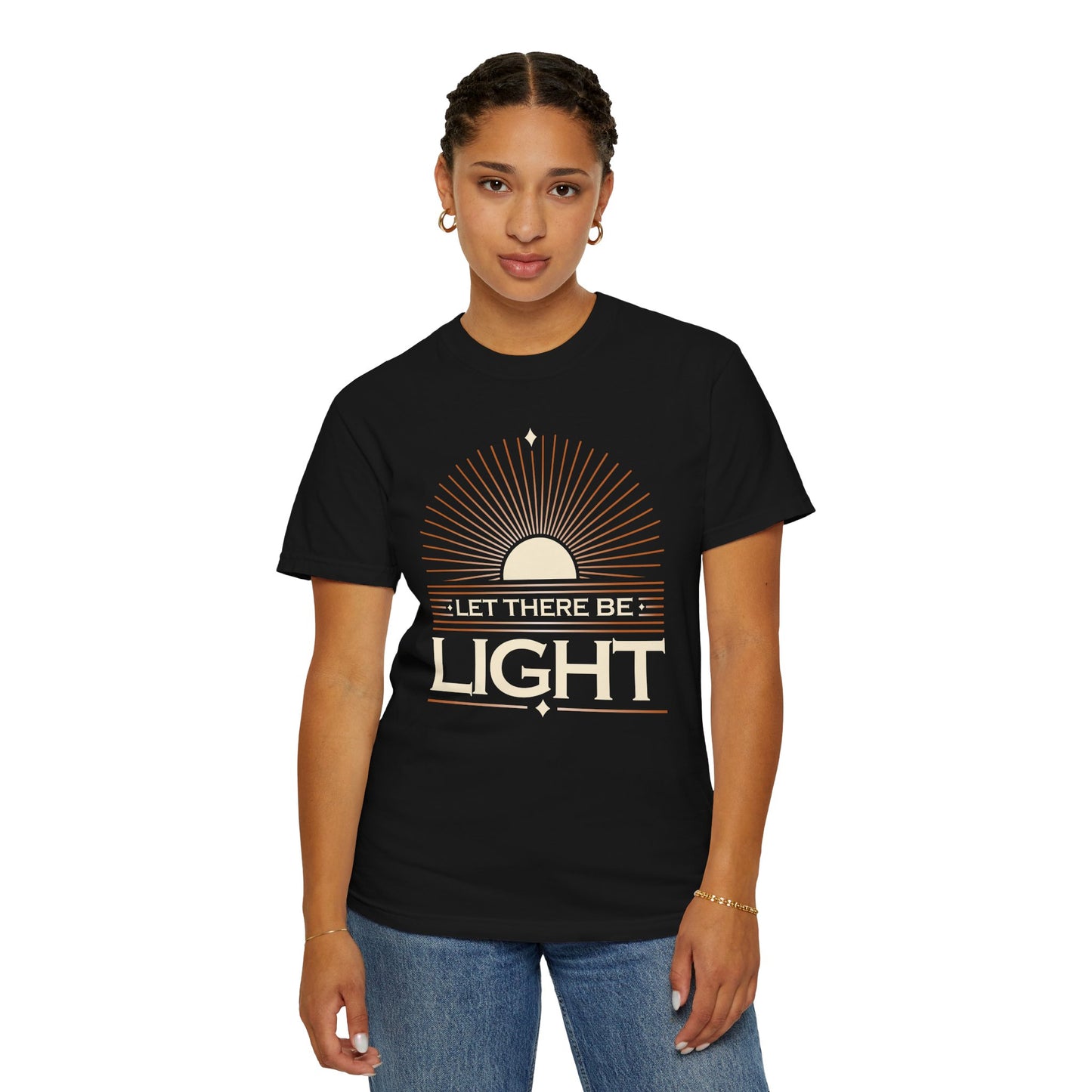 "Let There Be Light " Unisex Garment-Dyed T-Shirt - The Shield of Light