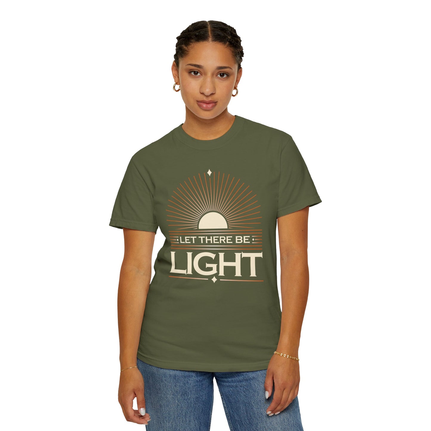 "Let There Be Light " Unisex Garment-Dyed T-Shirt - The Shield of Light