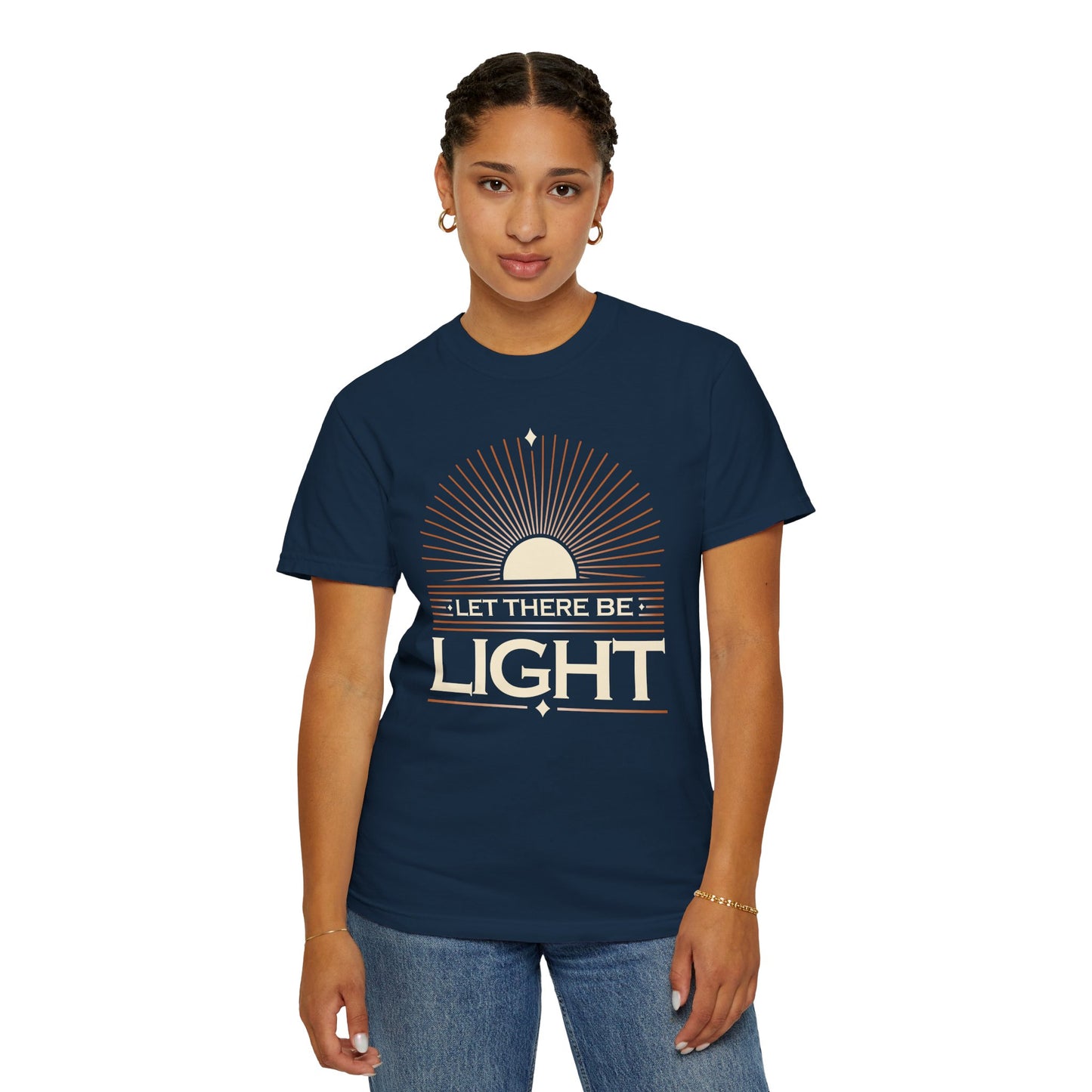 "Let There Be Light " Unisex Garment-Dyed T-Shirt - The Shield of Light