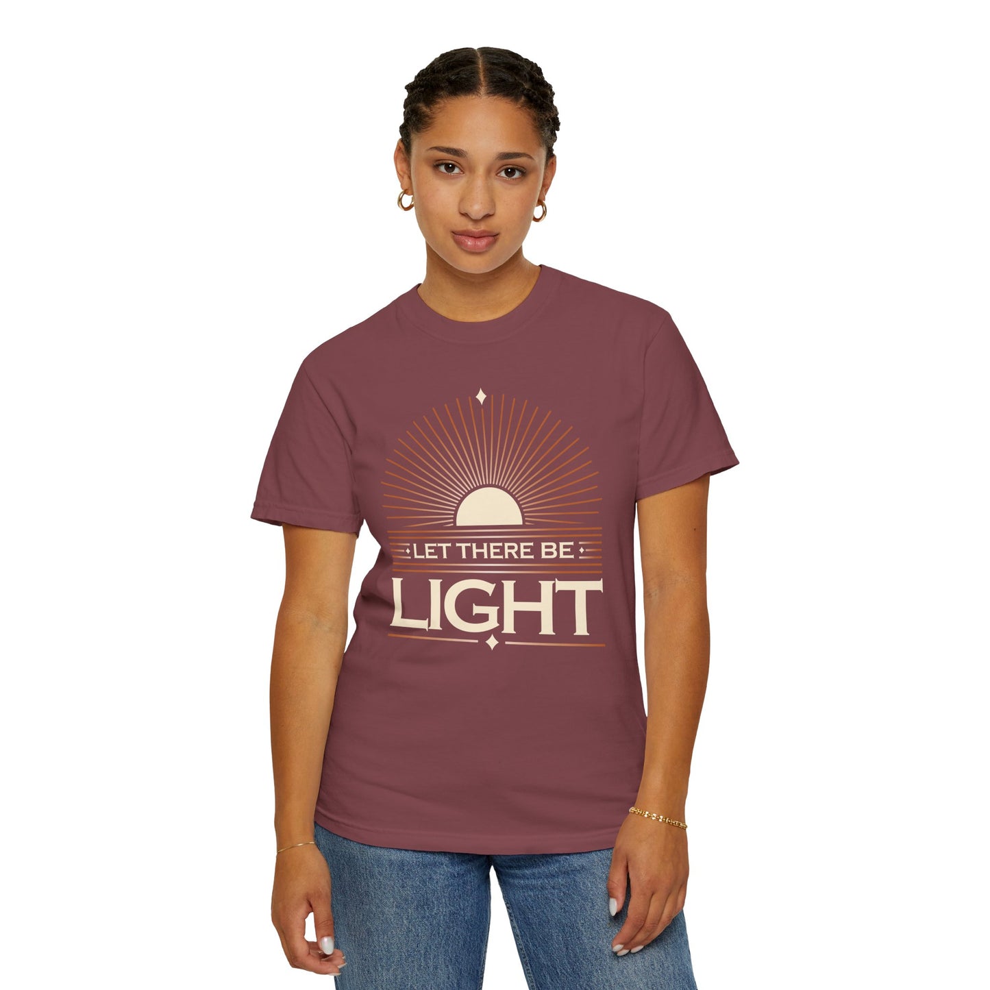 "Let There Be Light " Unisex Garment-Dyed T-Shirt - The Shield of Light
