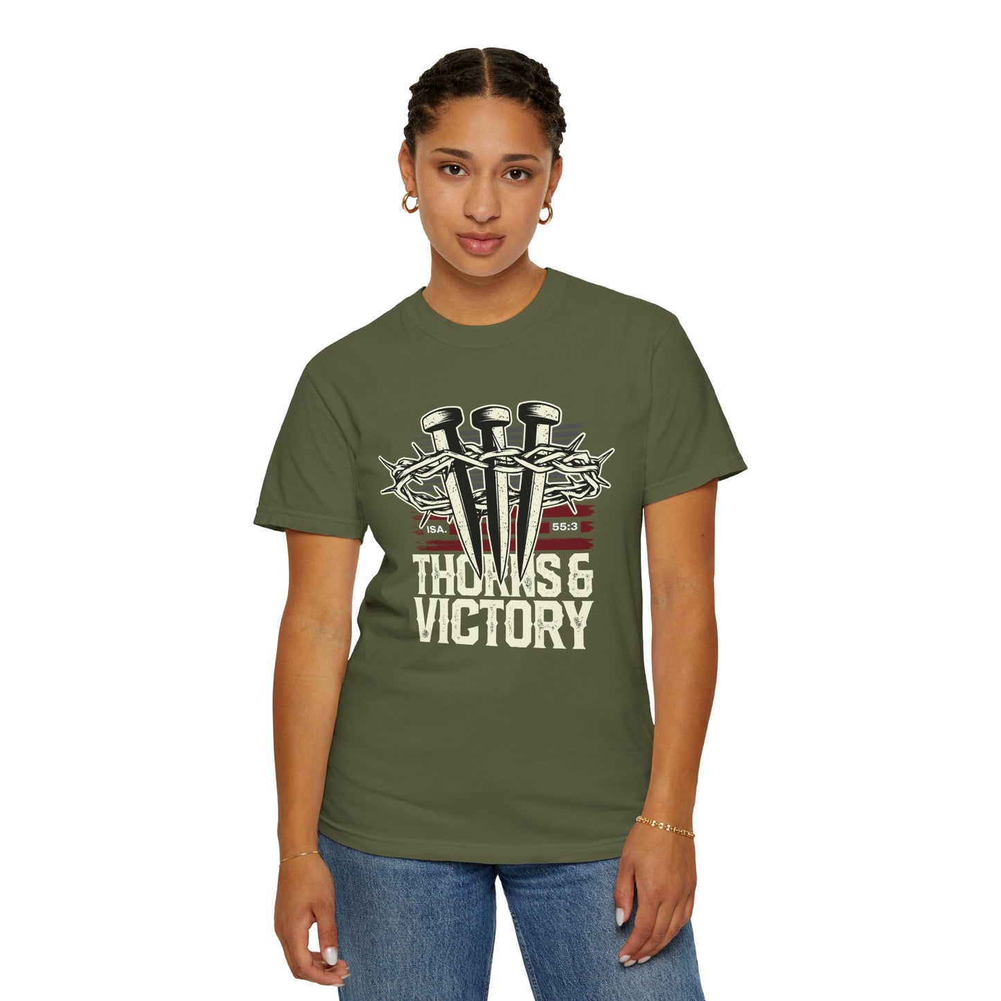 'Thorns & Victory " Unisex Garment-Dyed T-Shirt - The Shield of Light