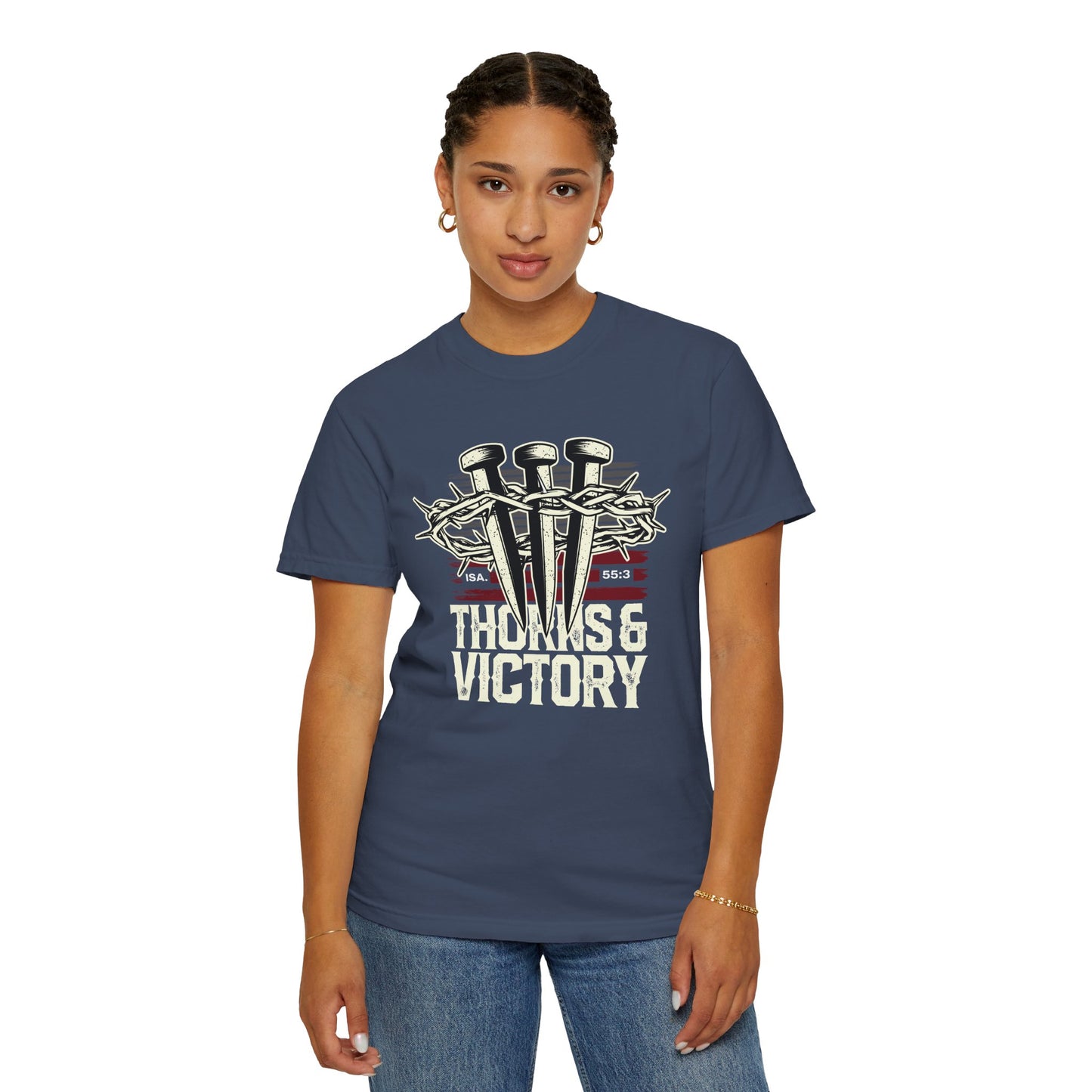 'Thorns & Victory " Unisex Garment-Dyed T-Shirt - The Shield of Light
