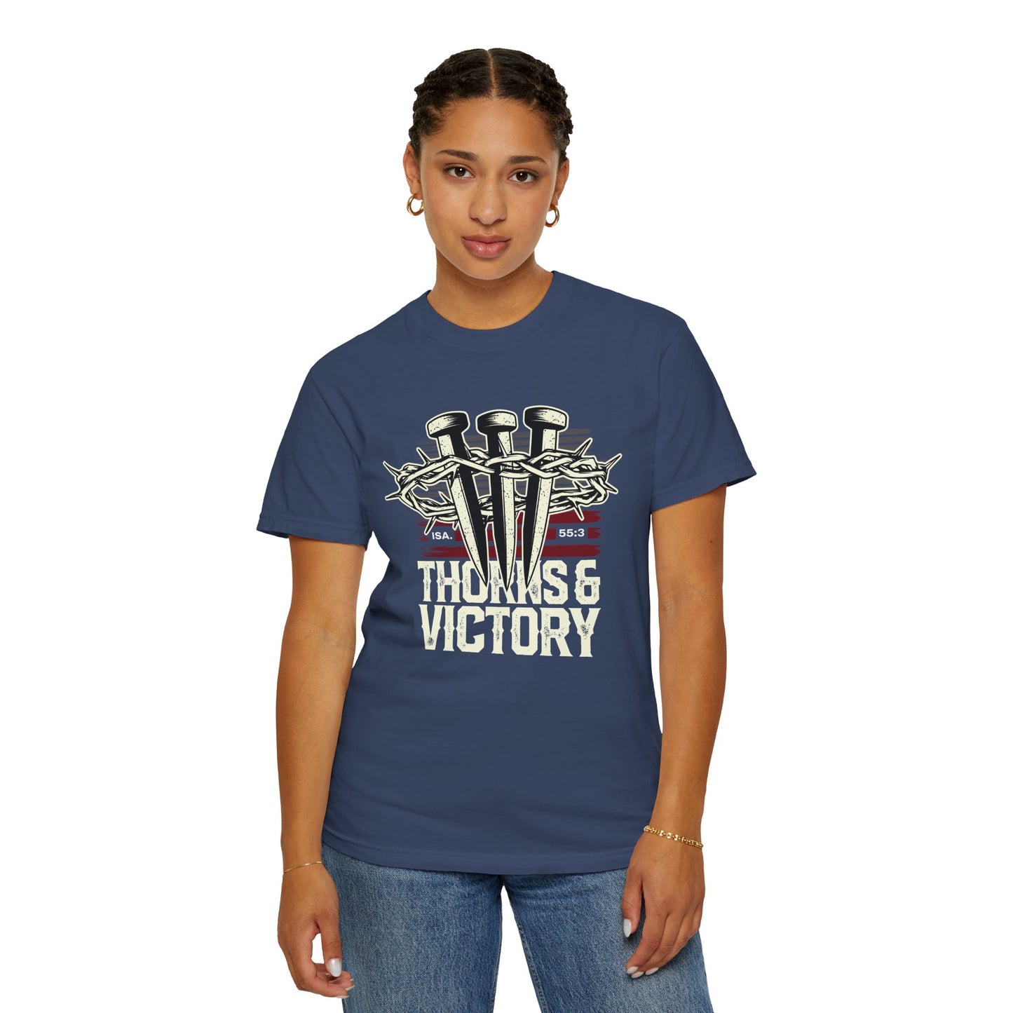 'Thorns & Victory " Unisex Garment-Dyed T-Shirt - The Shield of Light