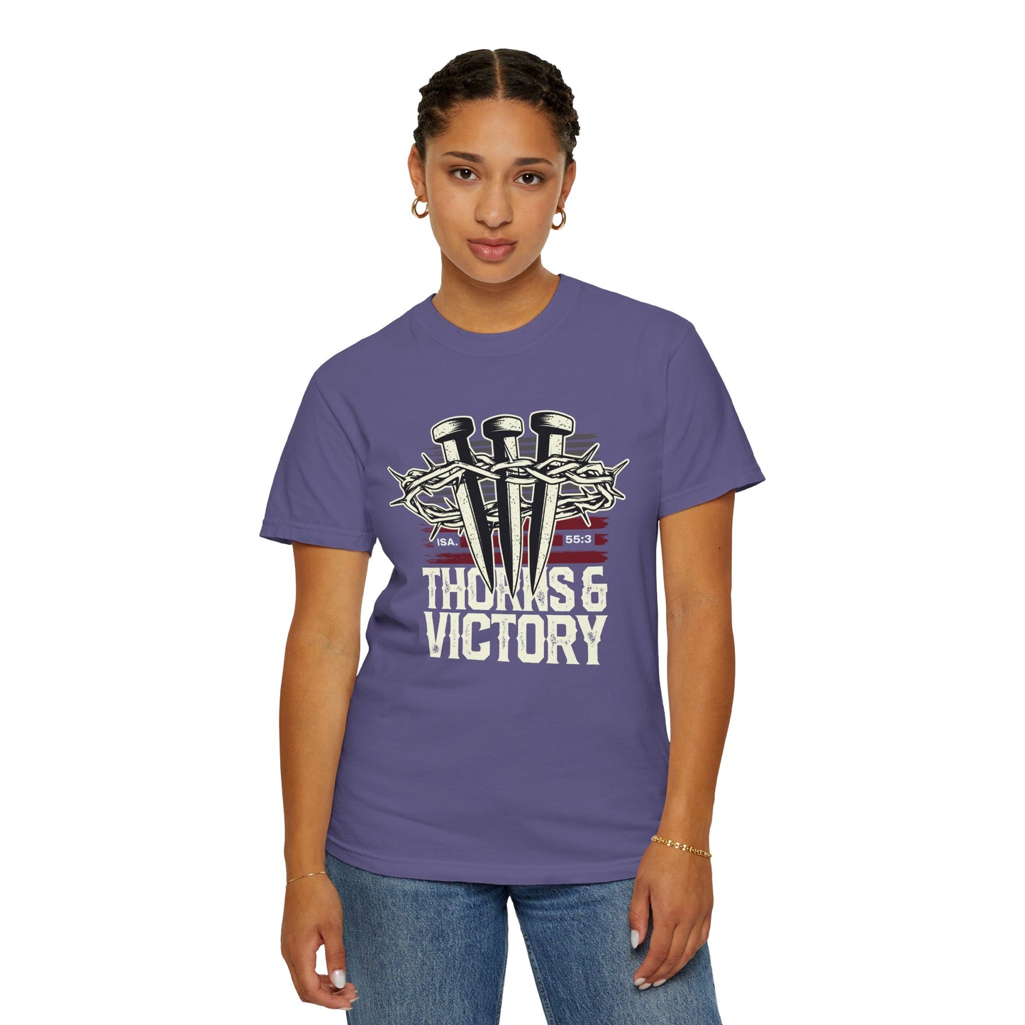 'Thorns & Victory " Unisex Garment-Dyed T-Shirt - The Shield of Light