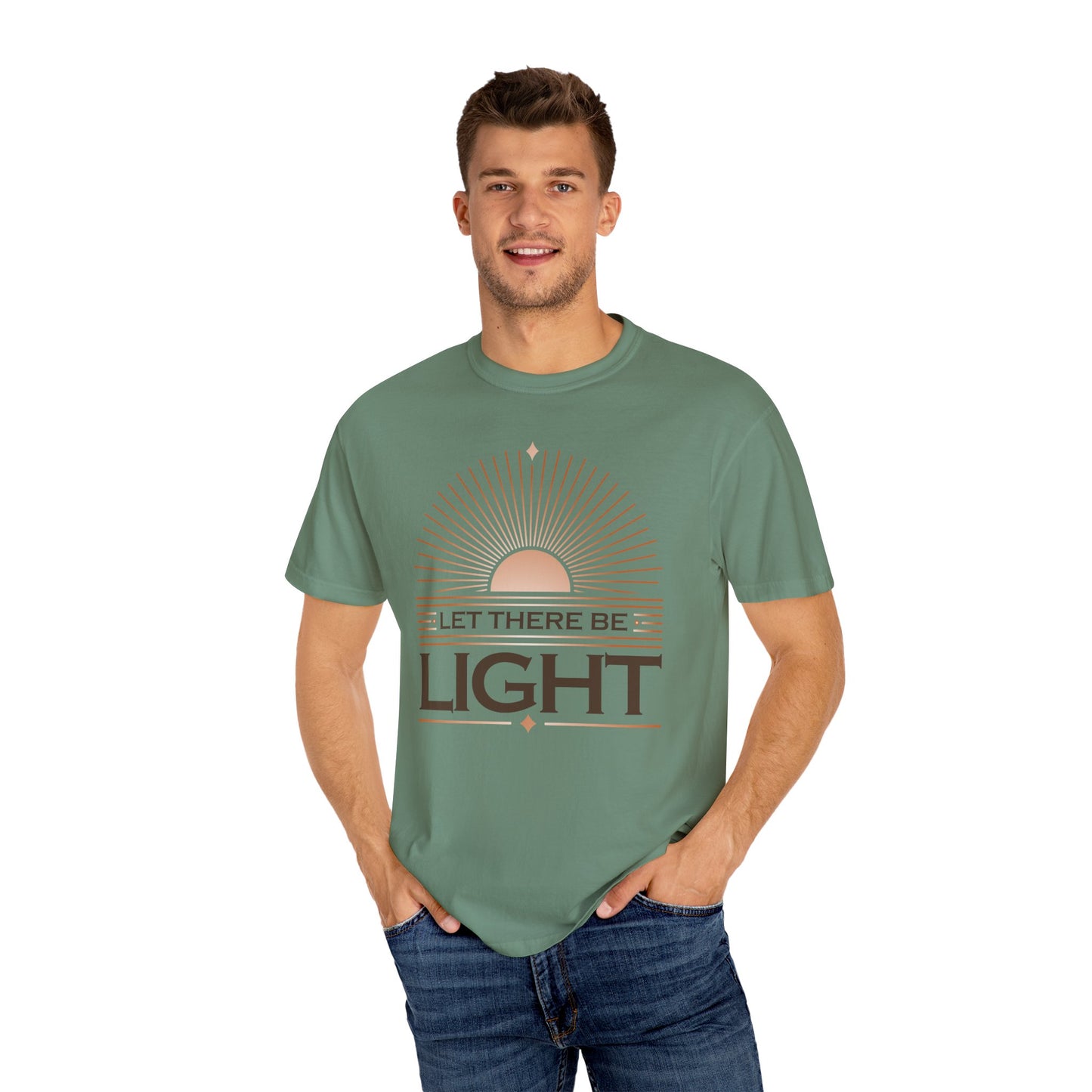 Let There Be Light Unisex Garment-Dyed T-Shirt - The Shield of Light