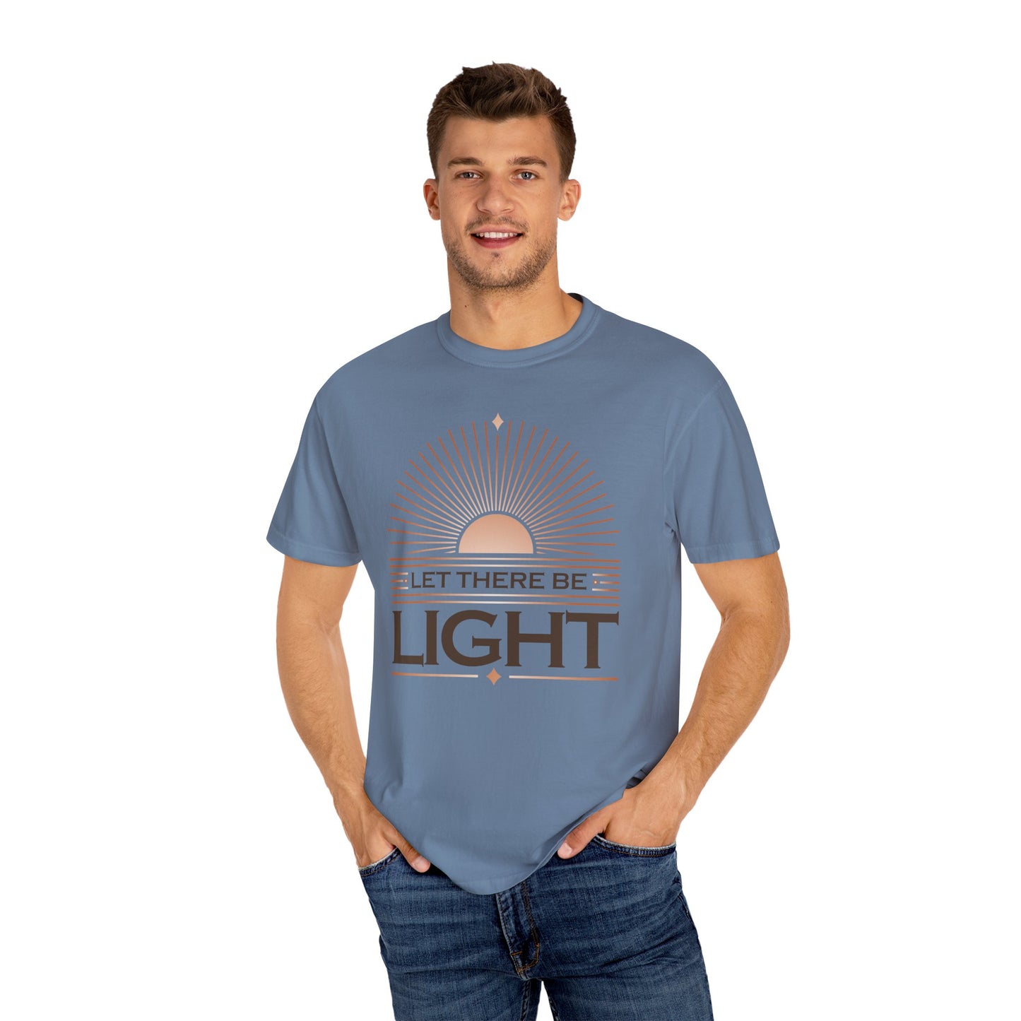 Let There Be Light Unisex Garment-Dyed T-Shirt - The Shield of Light