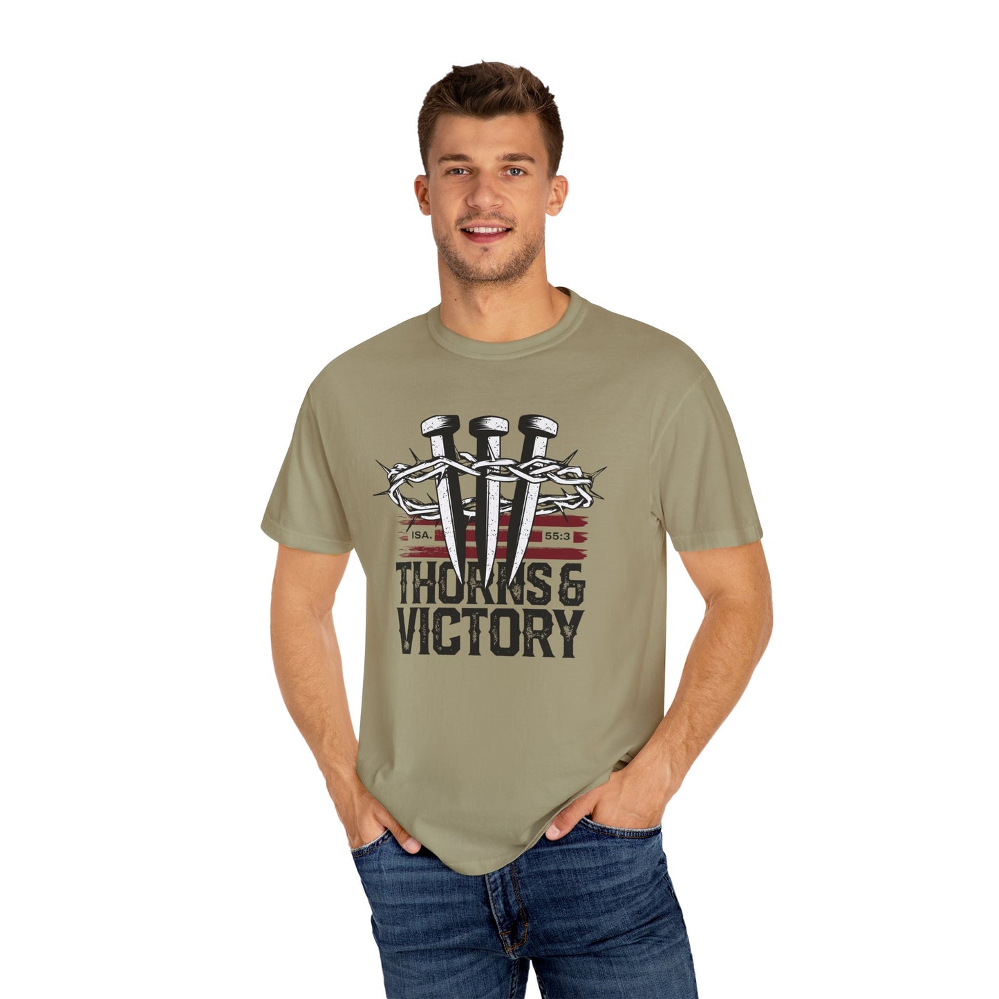 Thorns & Victory Unisex Garment-Dyed T-Shirt - The Shield of Light