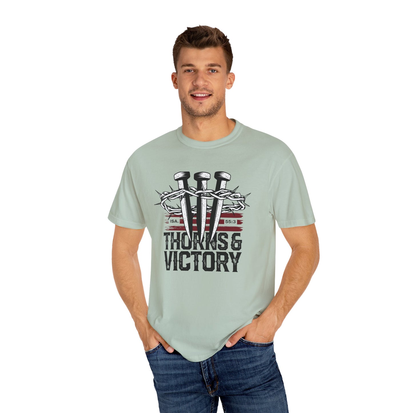 Thorns & Victory Unisex Garment-Dyed T-Shirt - The Shield of Light