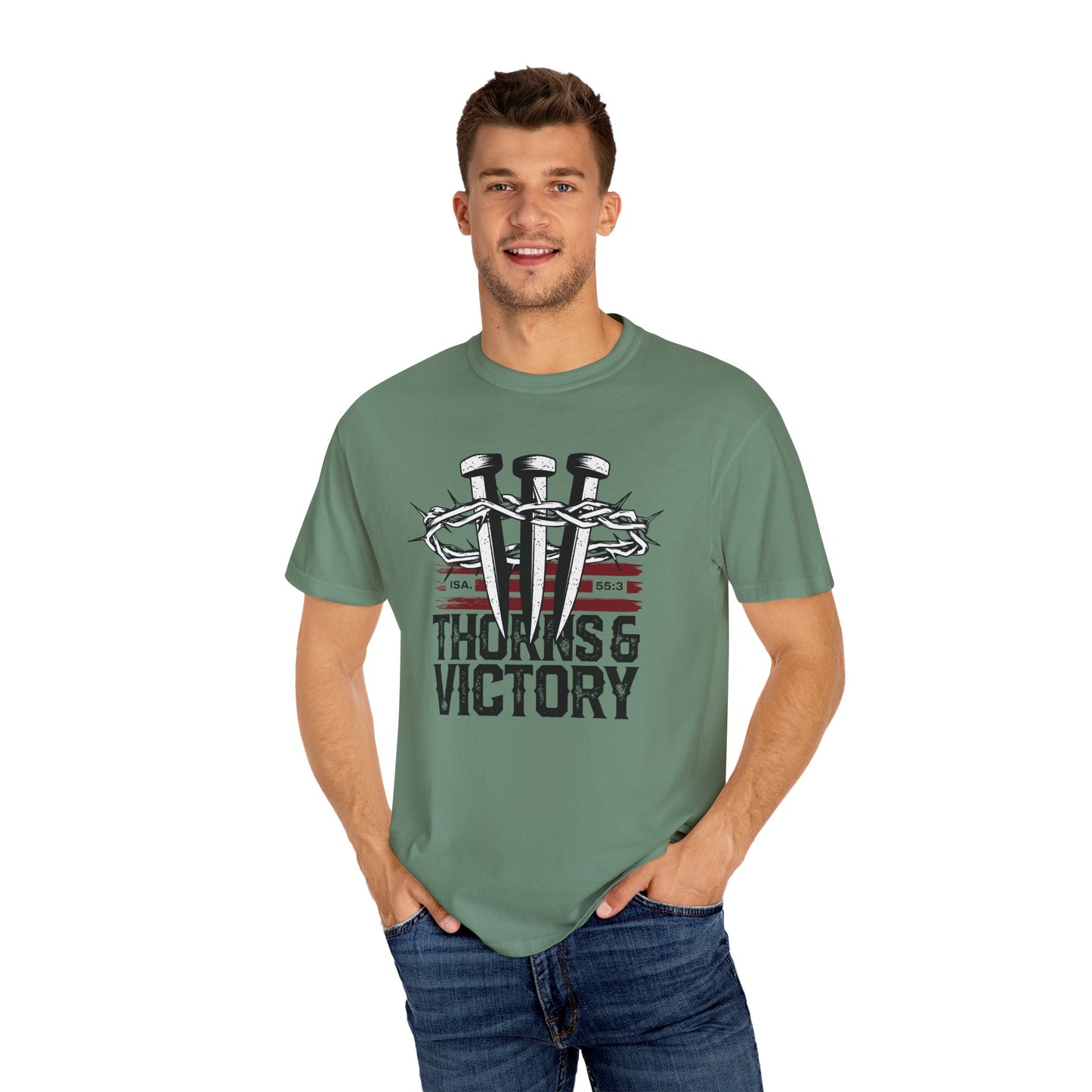 Thorns & Victory Unisex Garment-Dyed T-Shirt - The Shield of Light