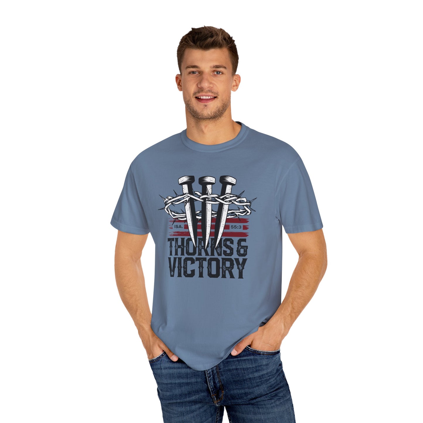 Thorns & Victory Unisex Garment-Dyed T-Shirt - The Shield of Light
