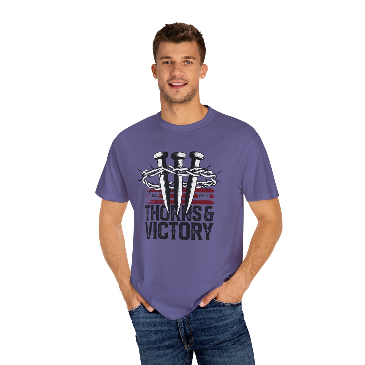 Thorns & Victory Unisex Garment-Dyed T-Shirt - The Shield of Light