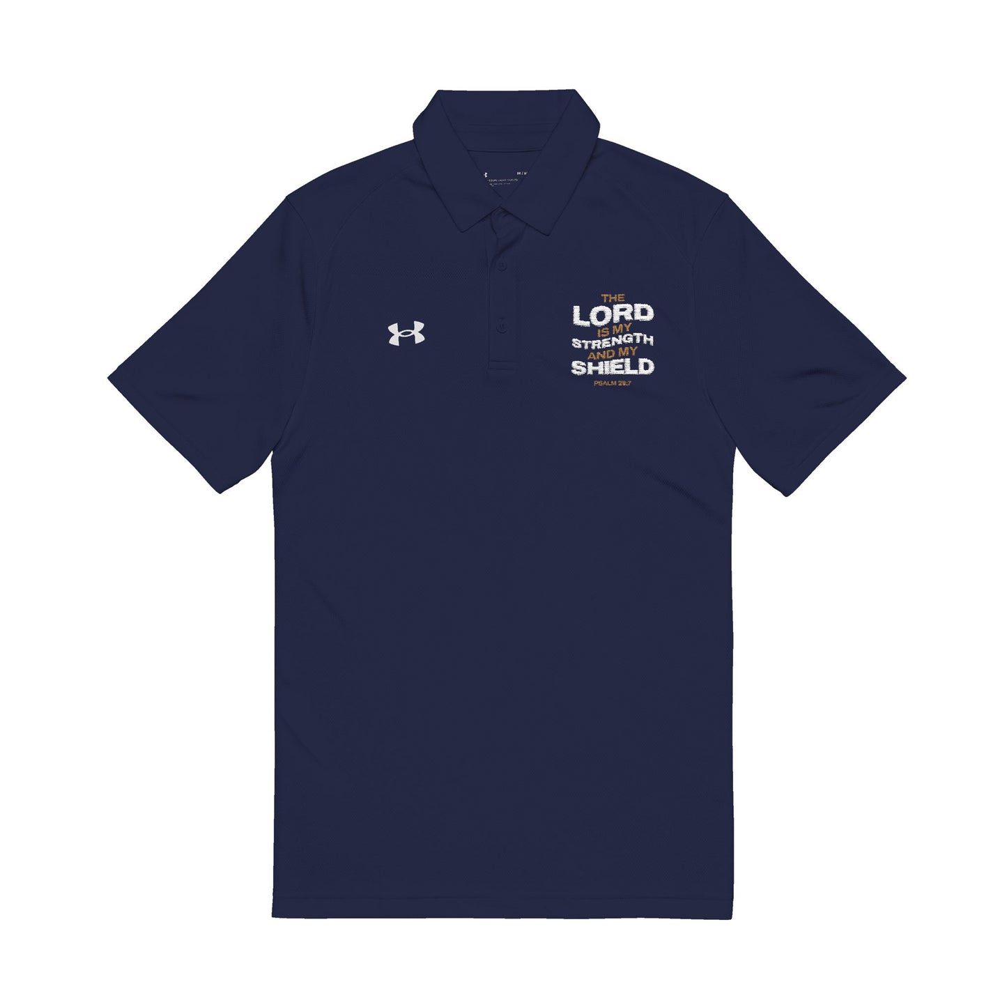 "The Lord Is My Strength and My Shield Psalm 28:7" Under Armour® Men's Polo Shirt - The Shield of Light