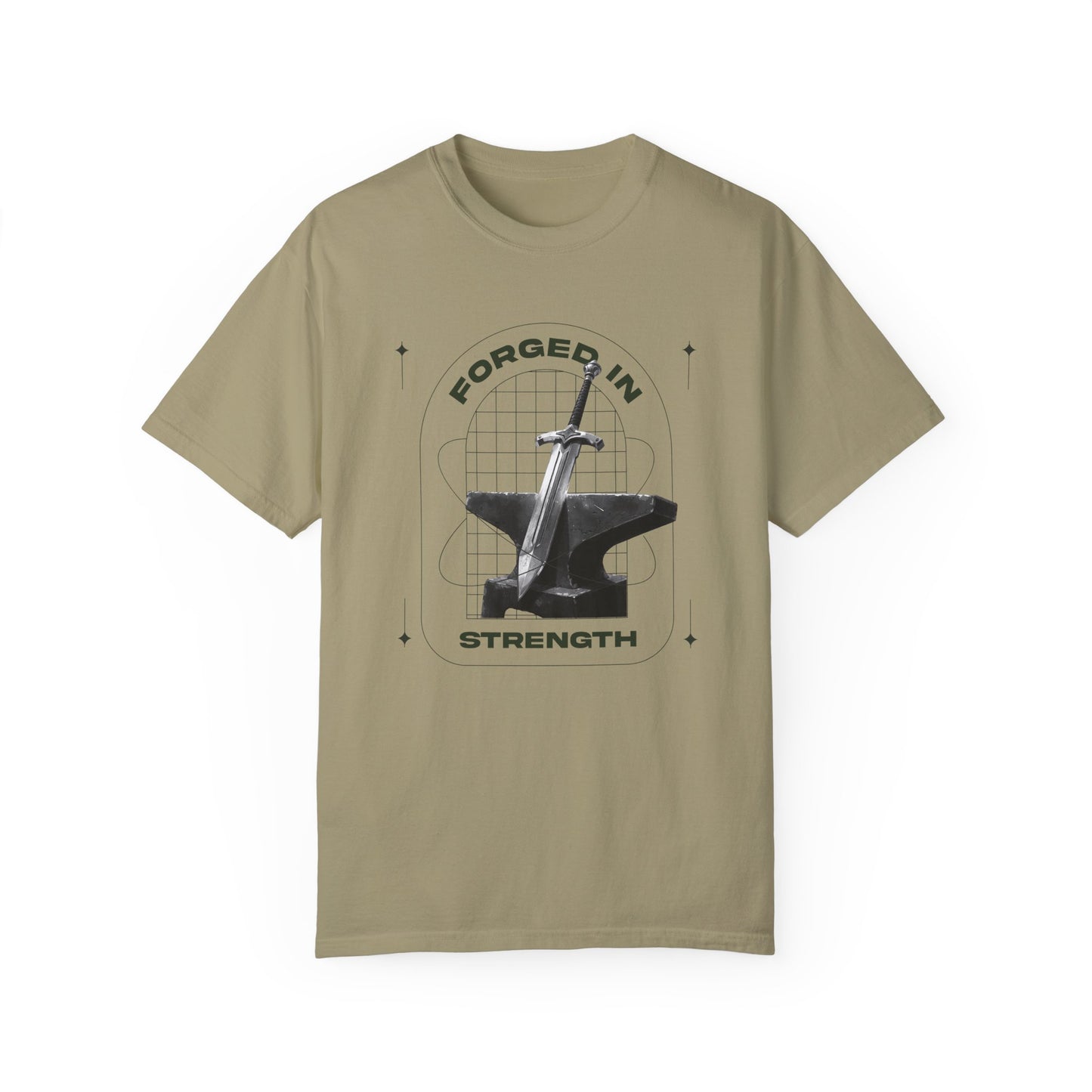 "Forged In Strength" Unisex Garment-Dyed T-Shirt - The Shield of Light