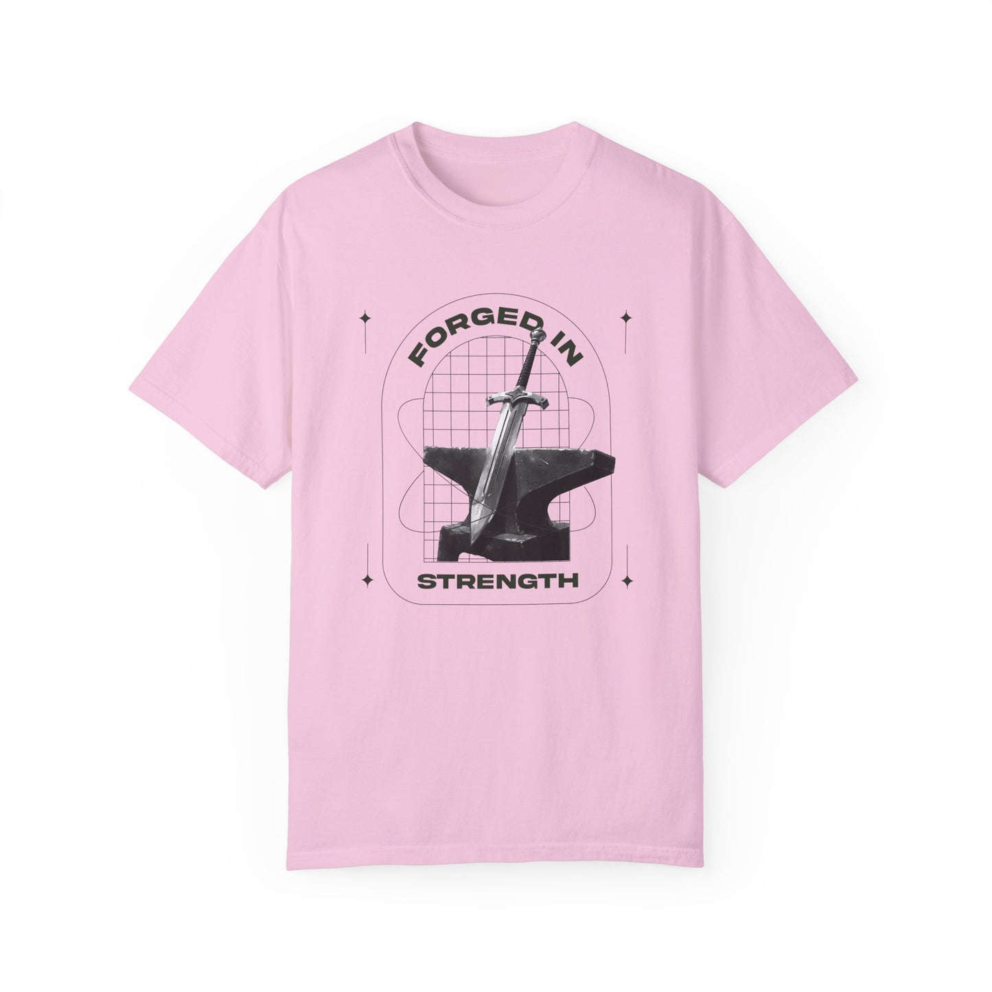 "Forged In Strength" Unisex Garment-Dyed T-Shirt - The Shield of Light
