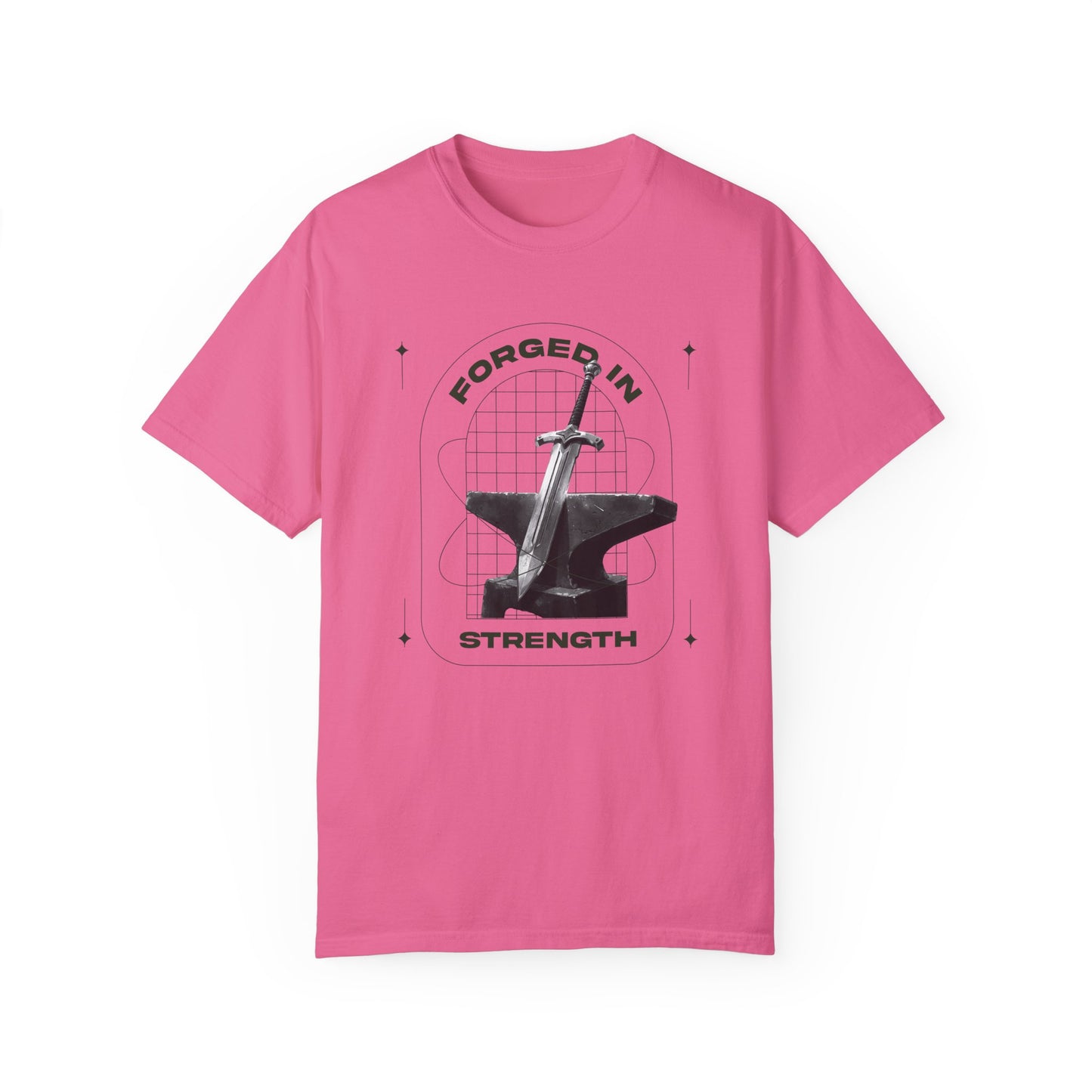 "Forged In Strength" Unisex Garment-Dyed T-Shirt - The Shield of Light