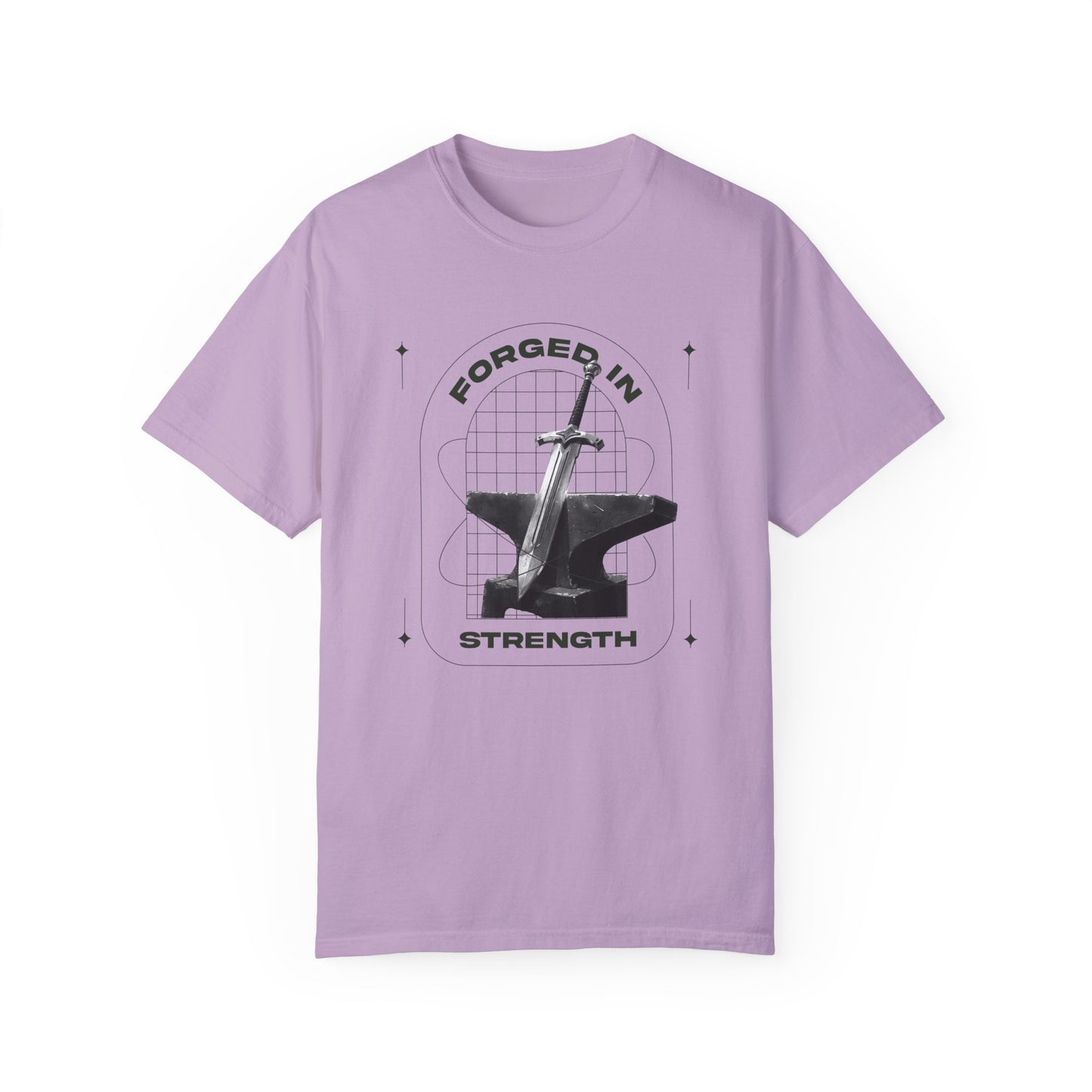 "Forged In Strength" Unisex Garment-Dyed T-Shirt - The Shield of Light
