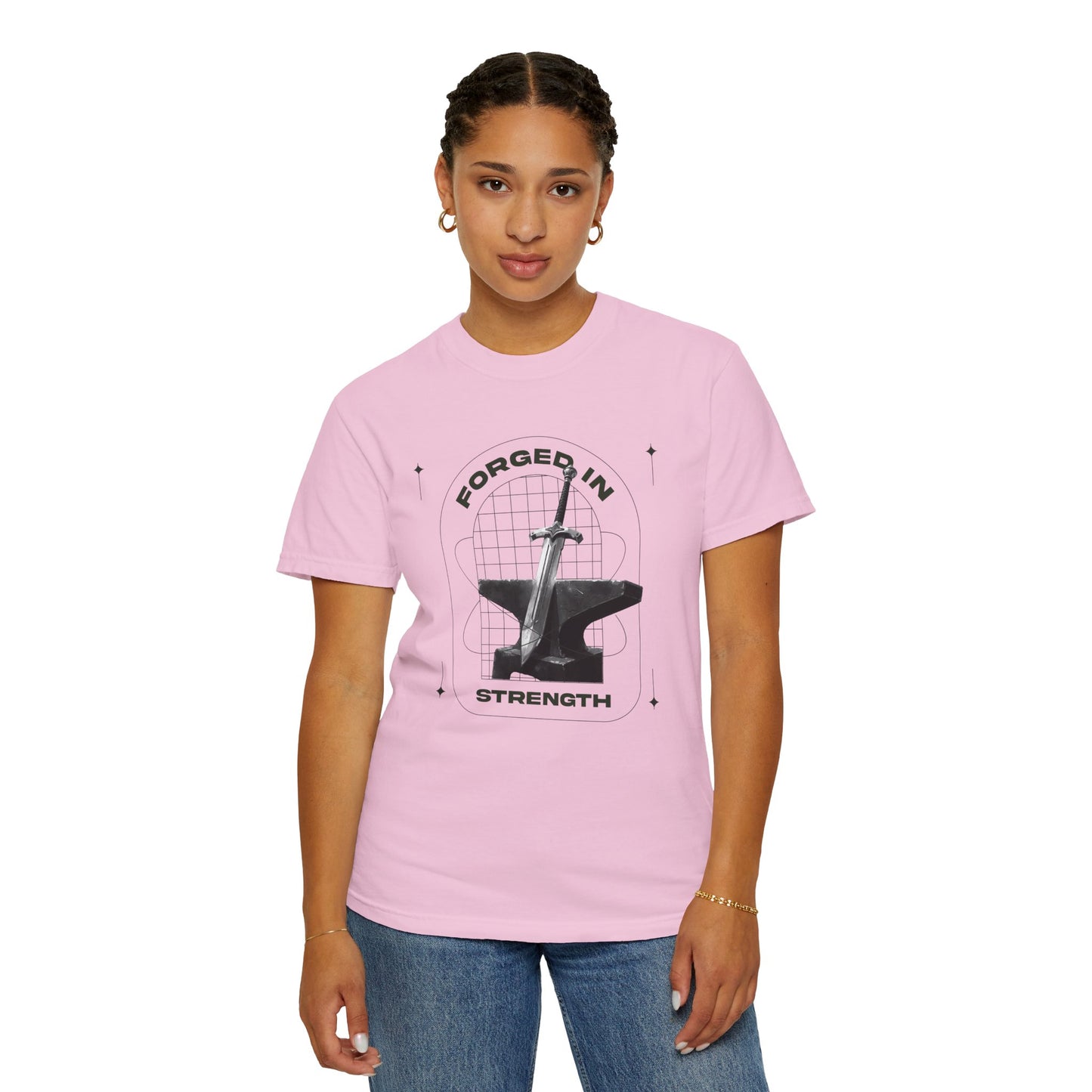 "Forged In Strength" Unisex Garment-Dyed T-Shirt - The Shield of Light
