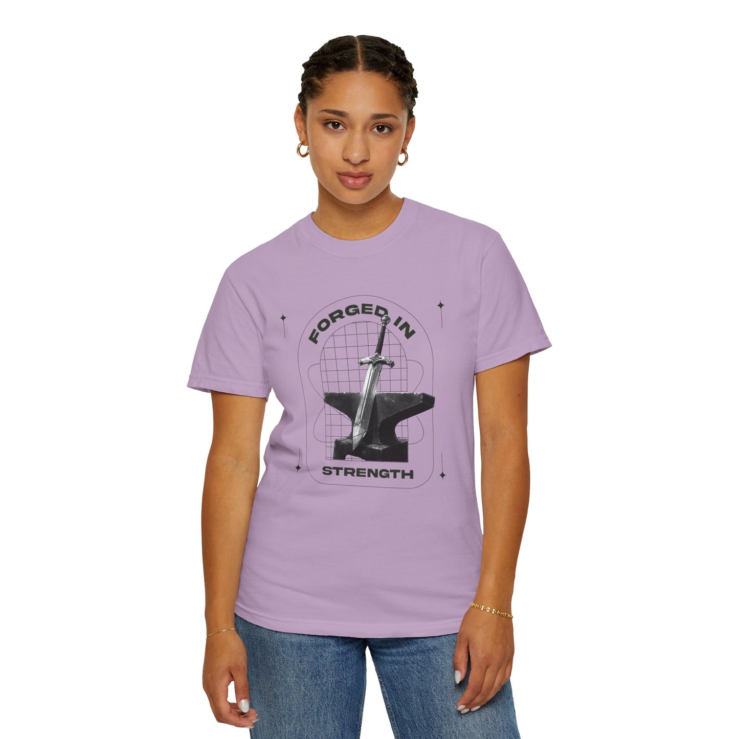 "Forged In Strength" Unisex Garment-Dyed T-Shirt - The Shield of Light